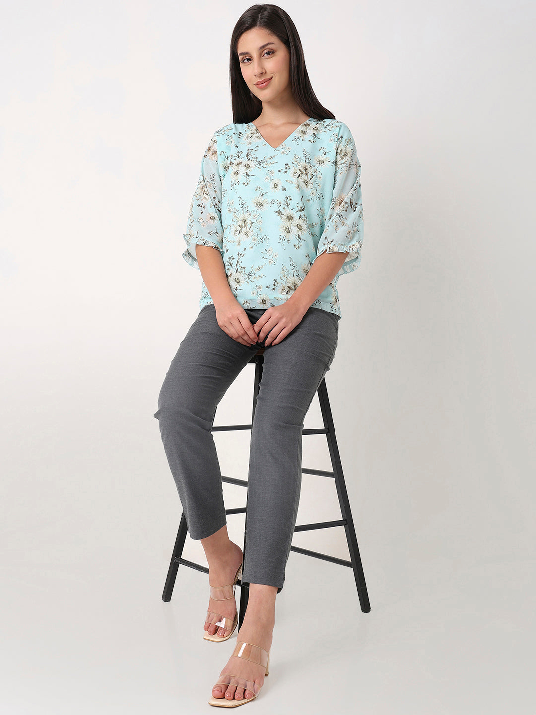 Sea Green Reglan Sleeve Top