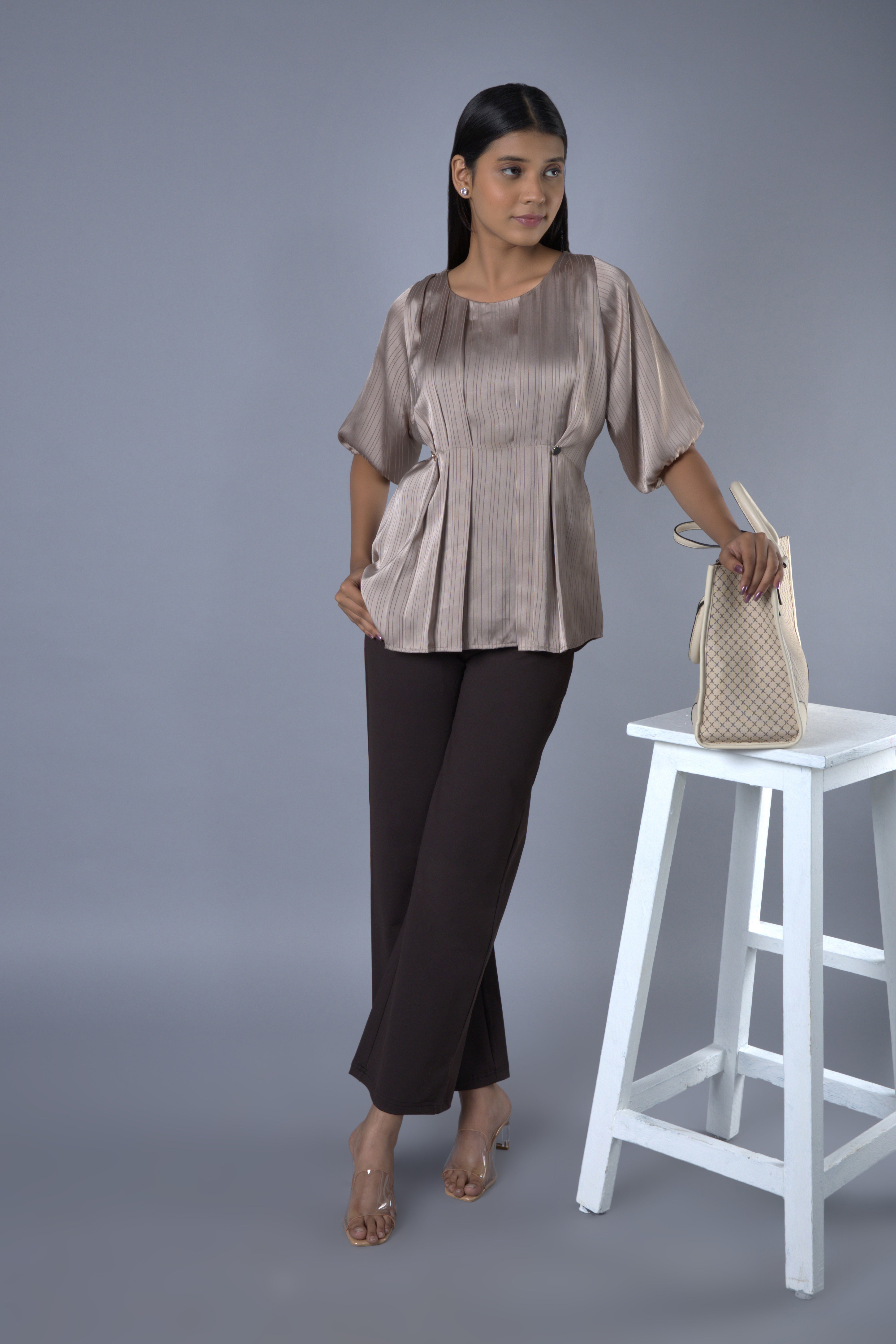 Women Pleat Detailed Comfort Top