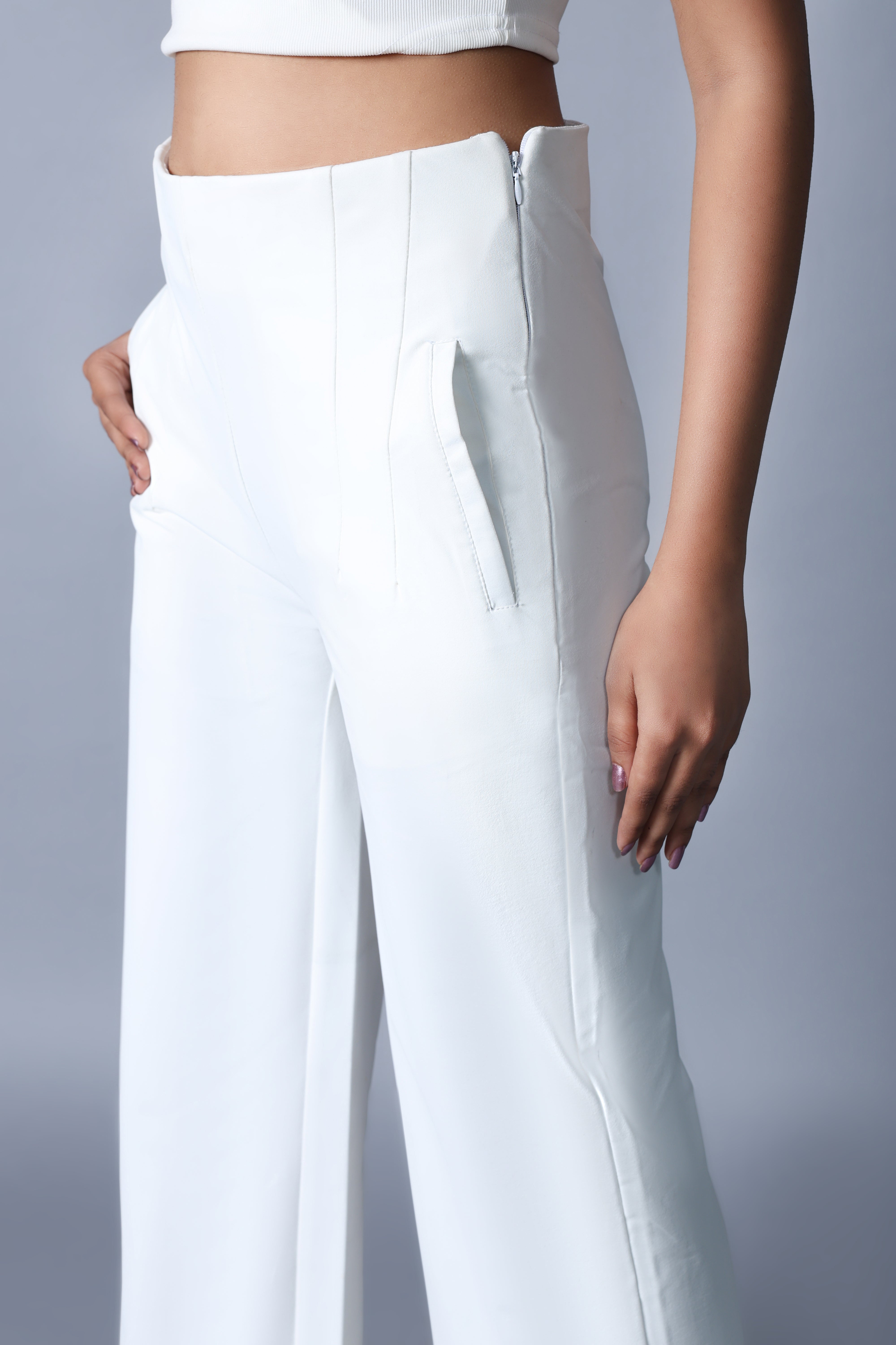 Clean Look High Rise Parallel Trouser