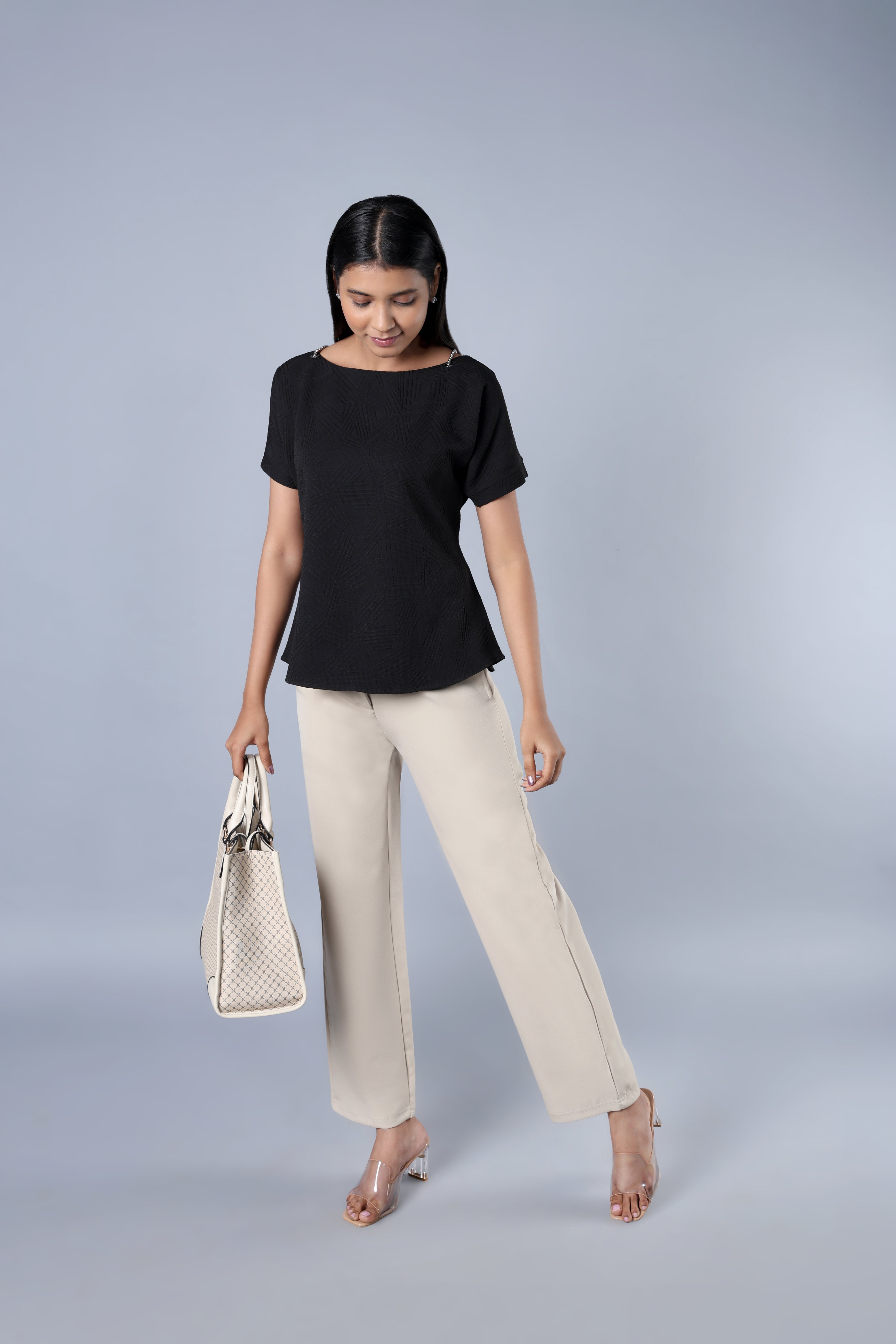 Belt Loop High Rise Trouser