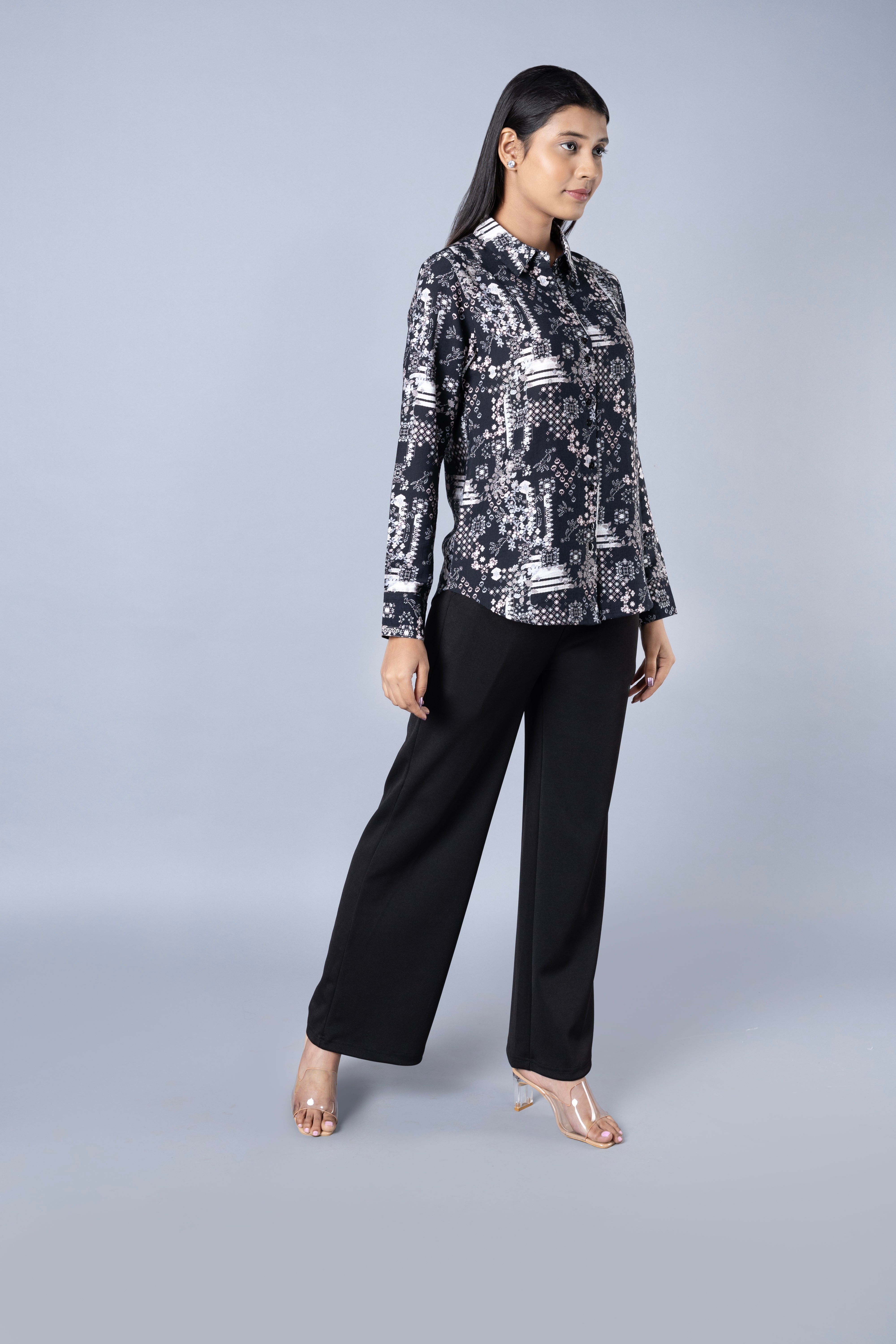 Women Black Full Sleeve Shirt