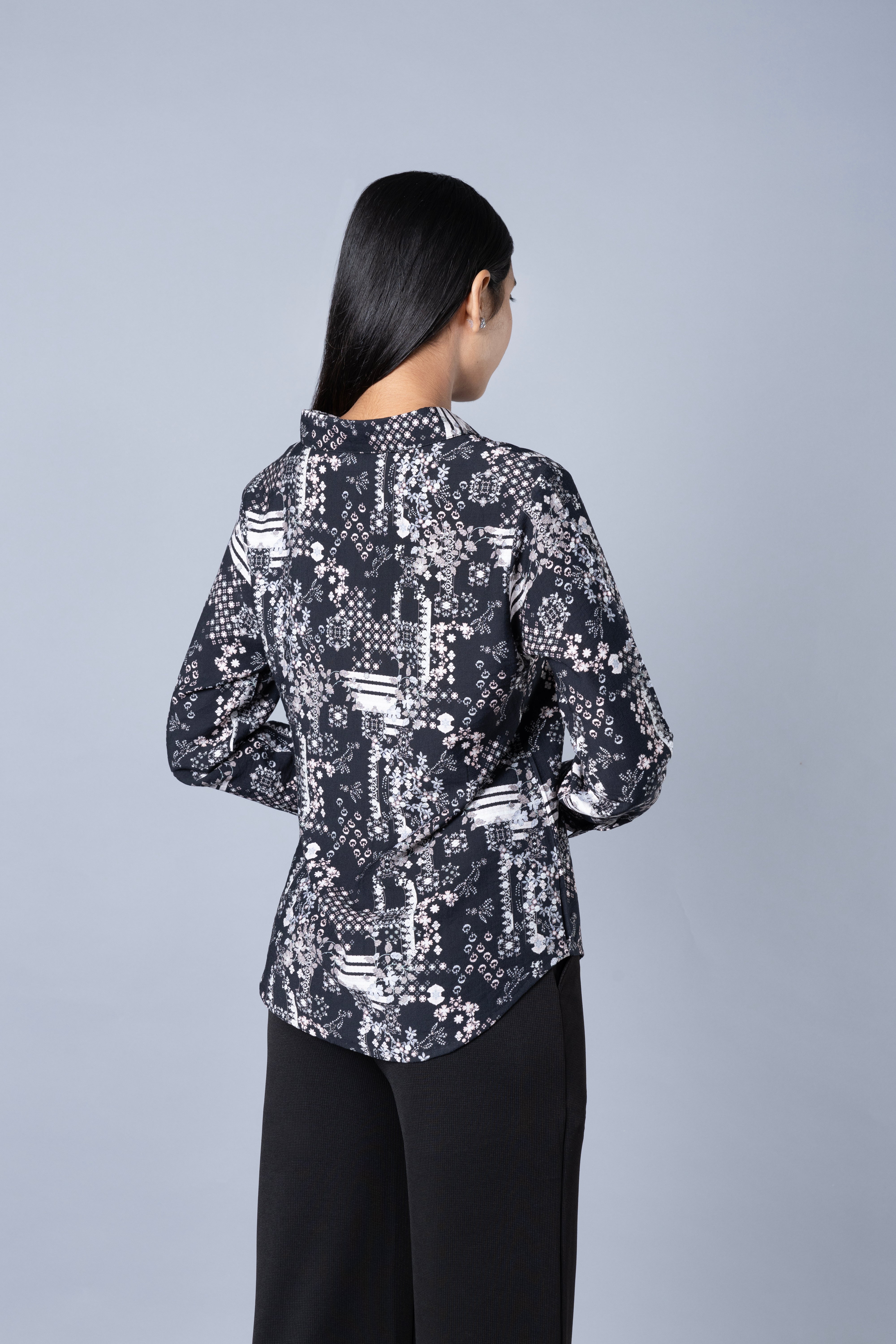 Women Black Full Sleeve Shirt