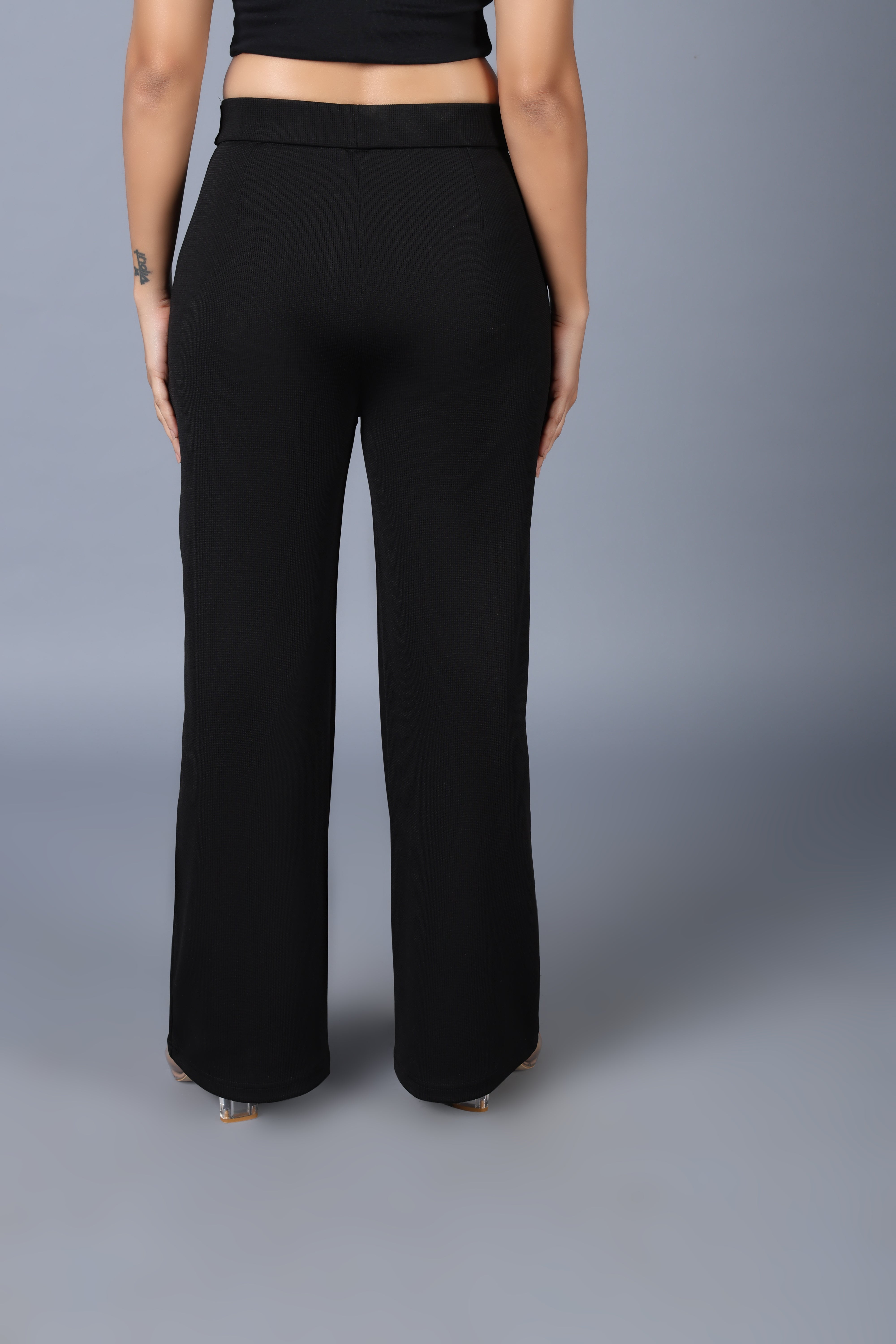 Belt Looped High Rise Parallel Trouser