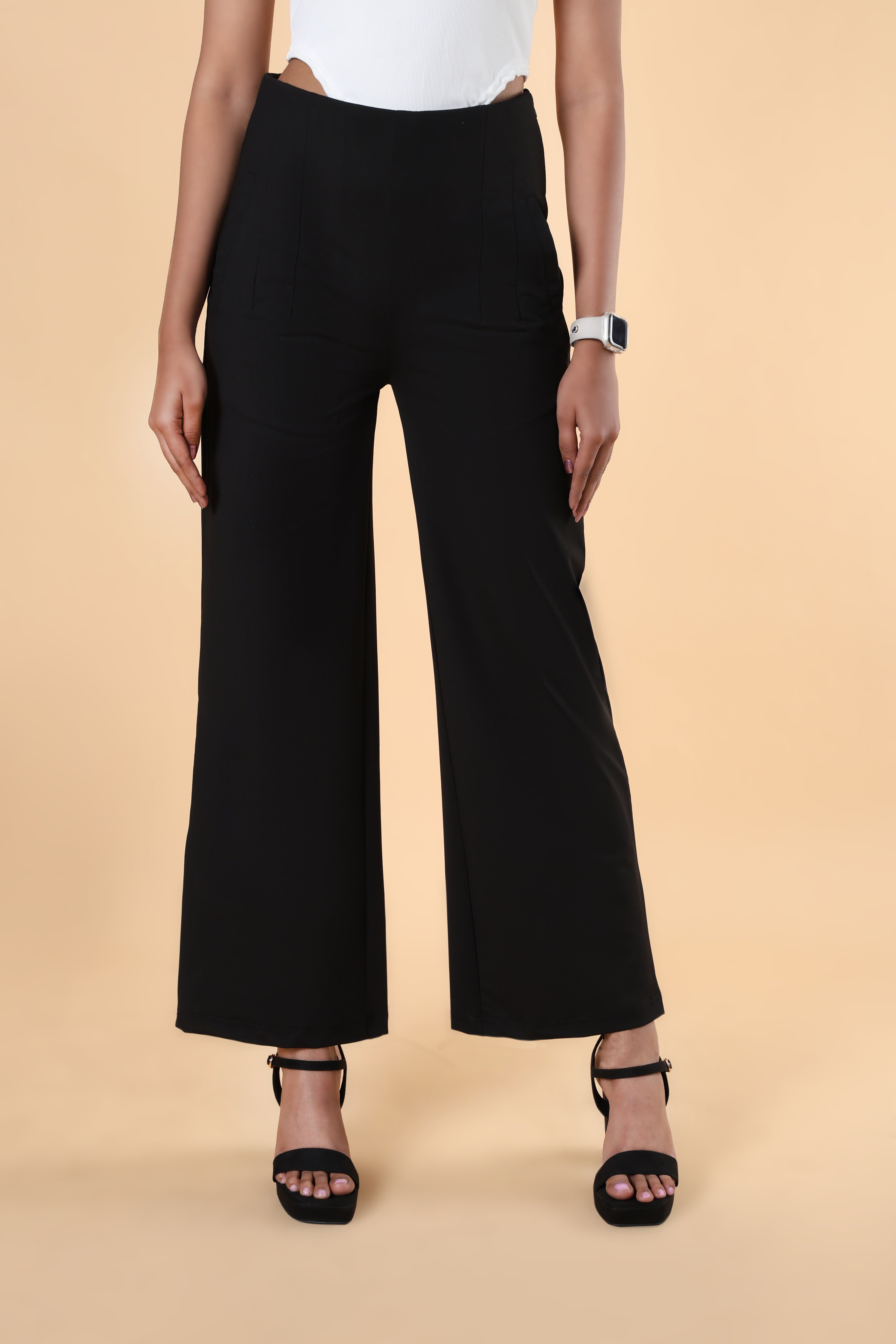 Clean Look High Rise Parallel Trouser