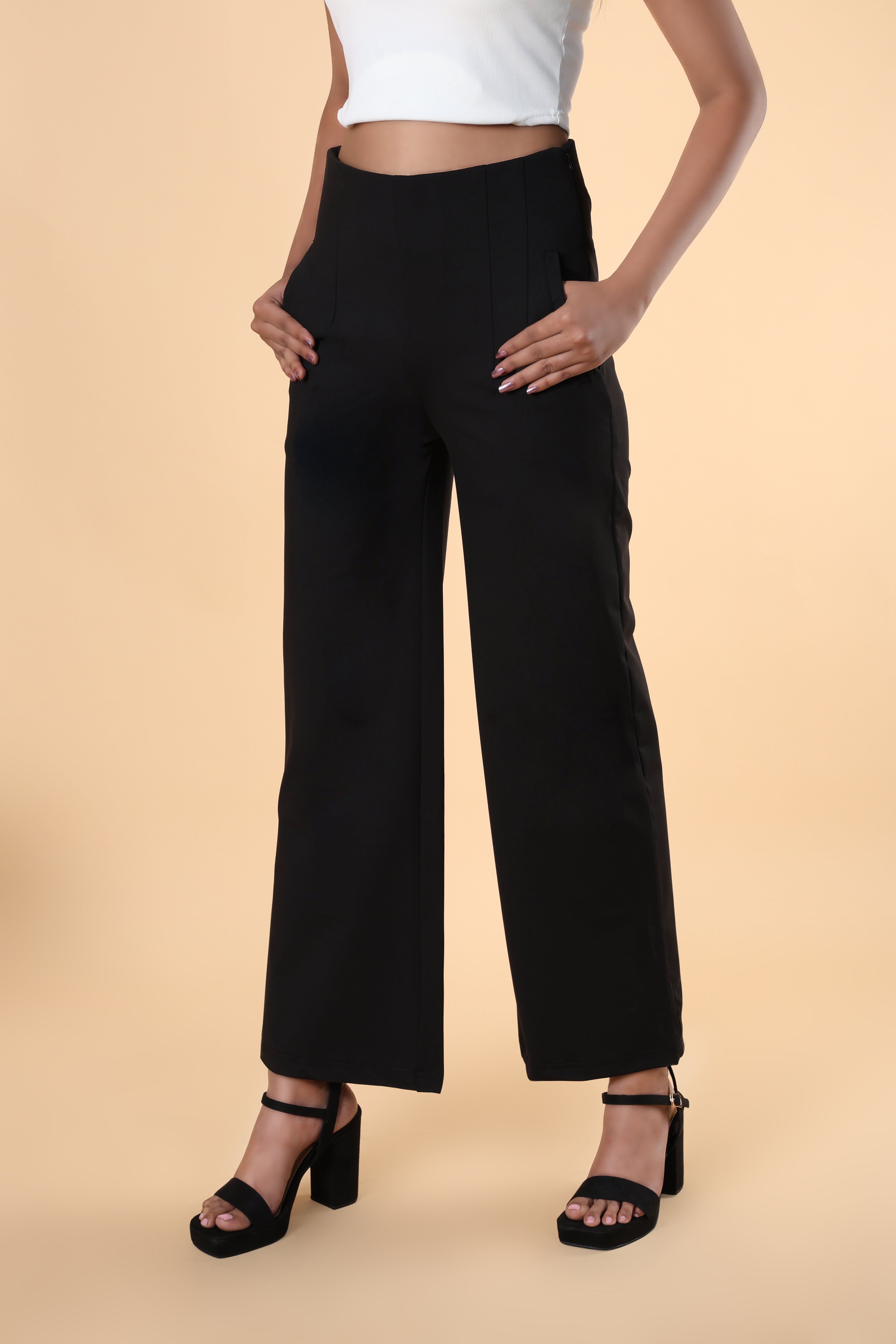 Clean Look High Rise Parallel Trouser