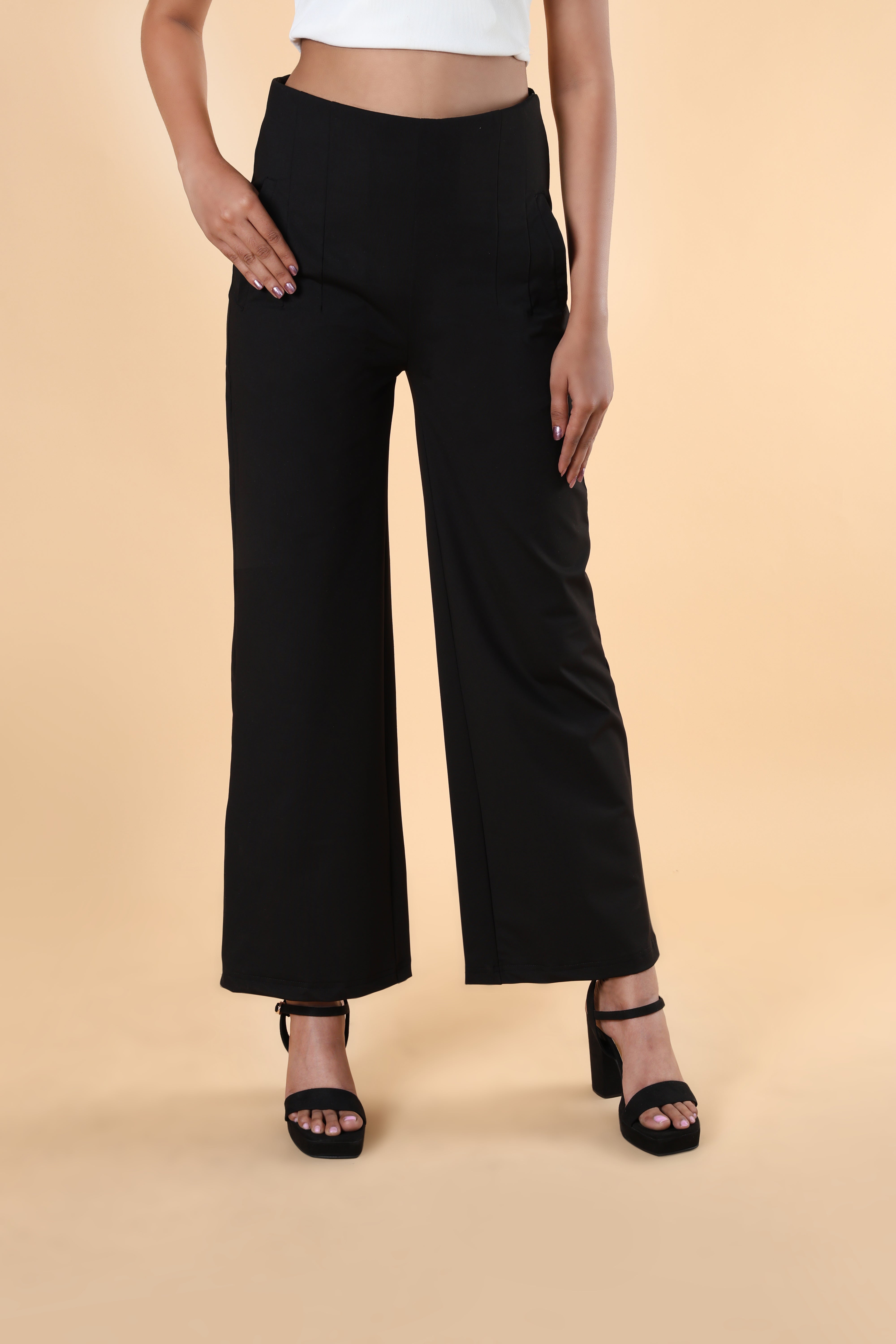 Clean Look High Rise Parallel Trouser