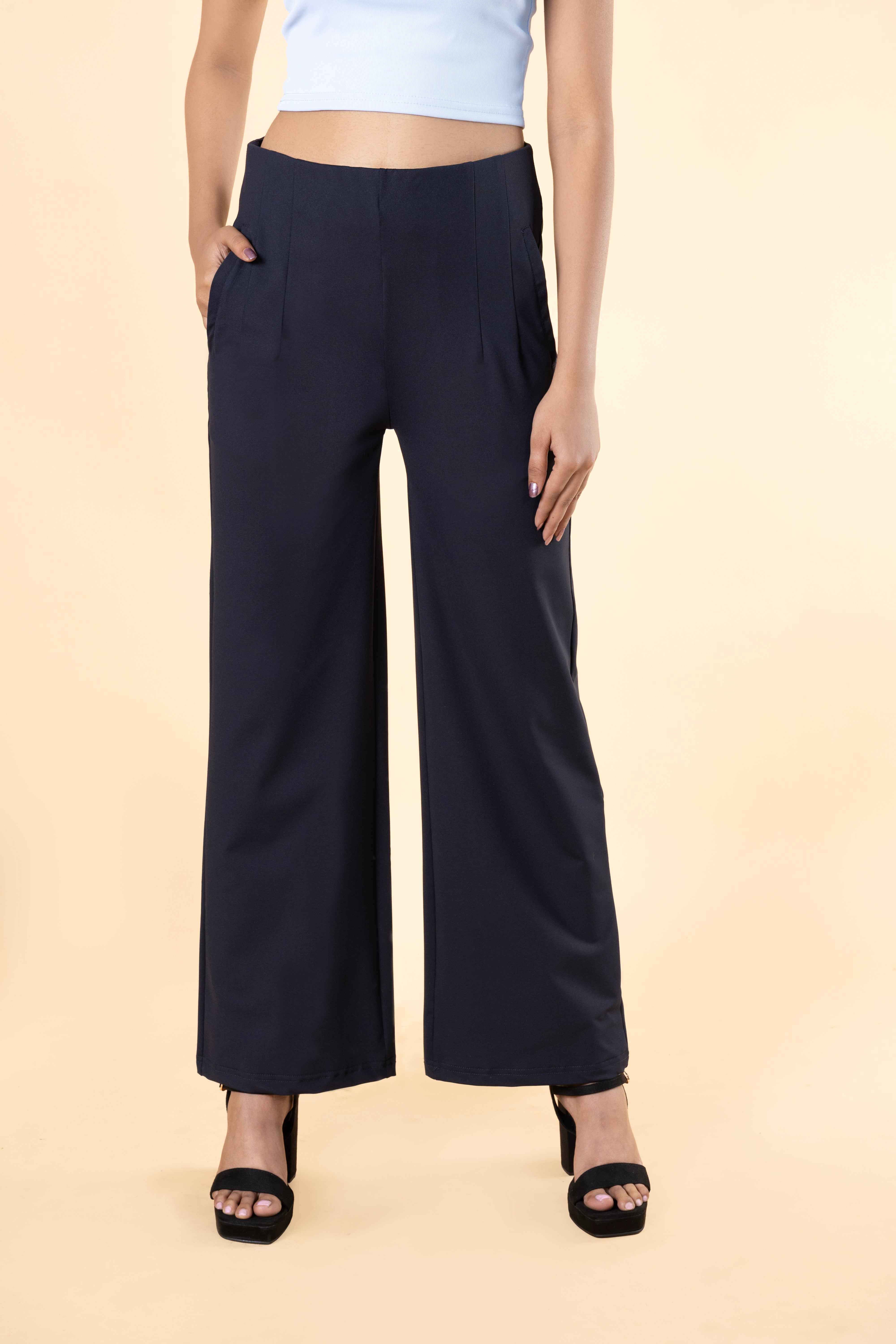 Clean Look High Rise Parallel Trouser