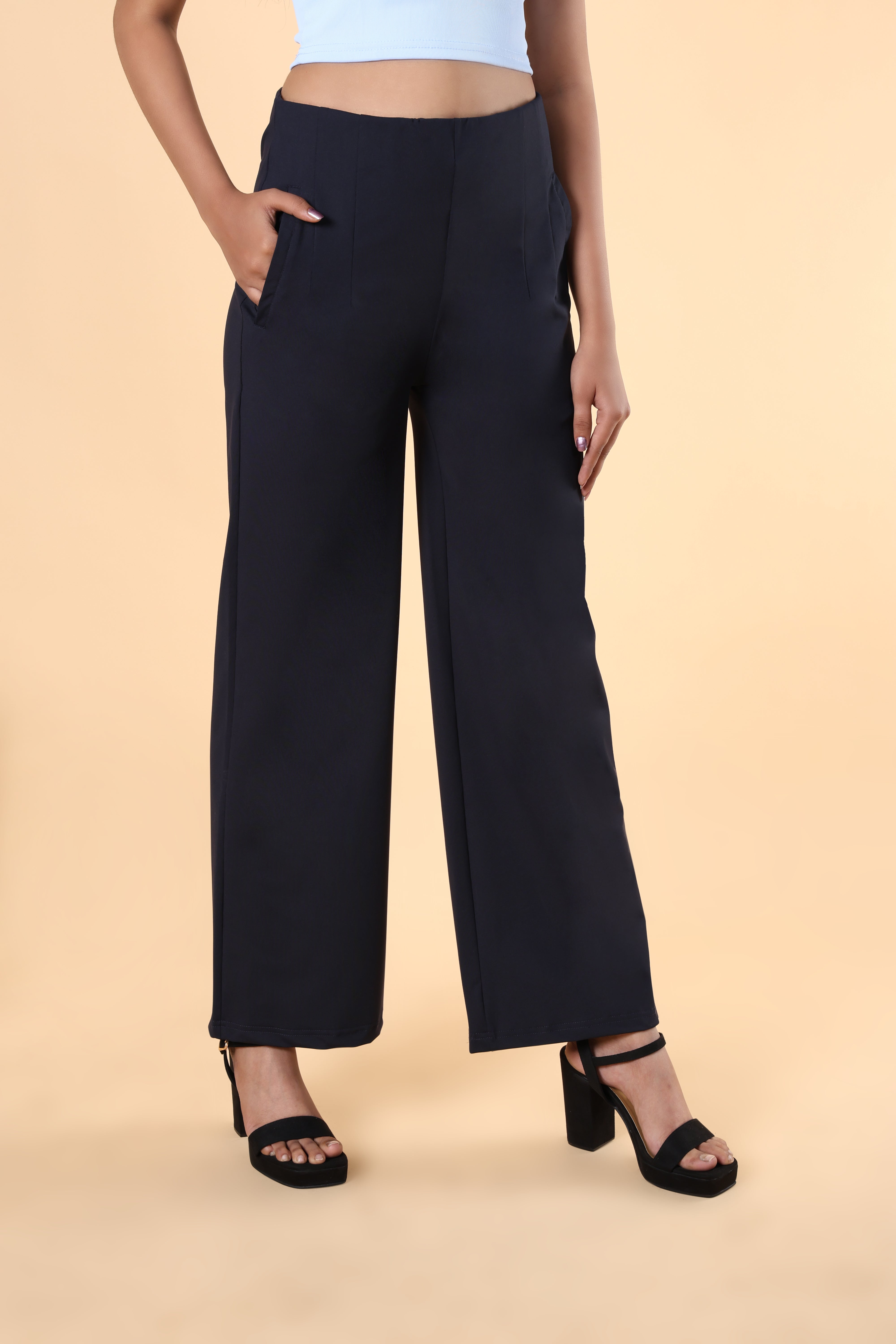 Clean Look High Rise Parallel Trouser