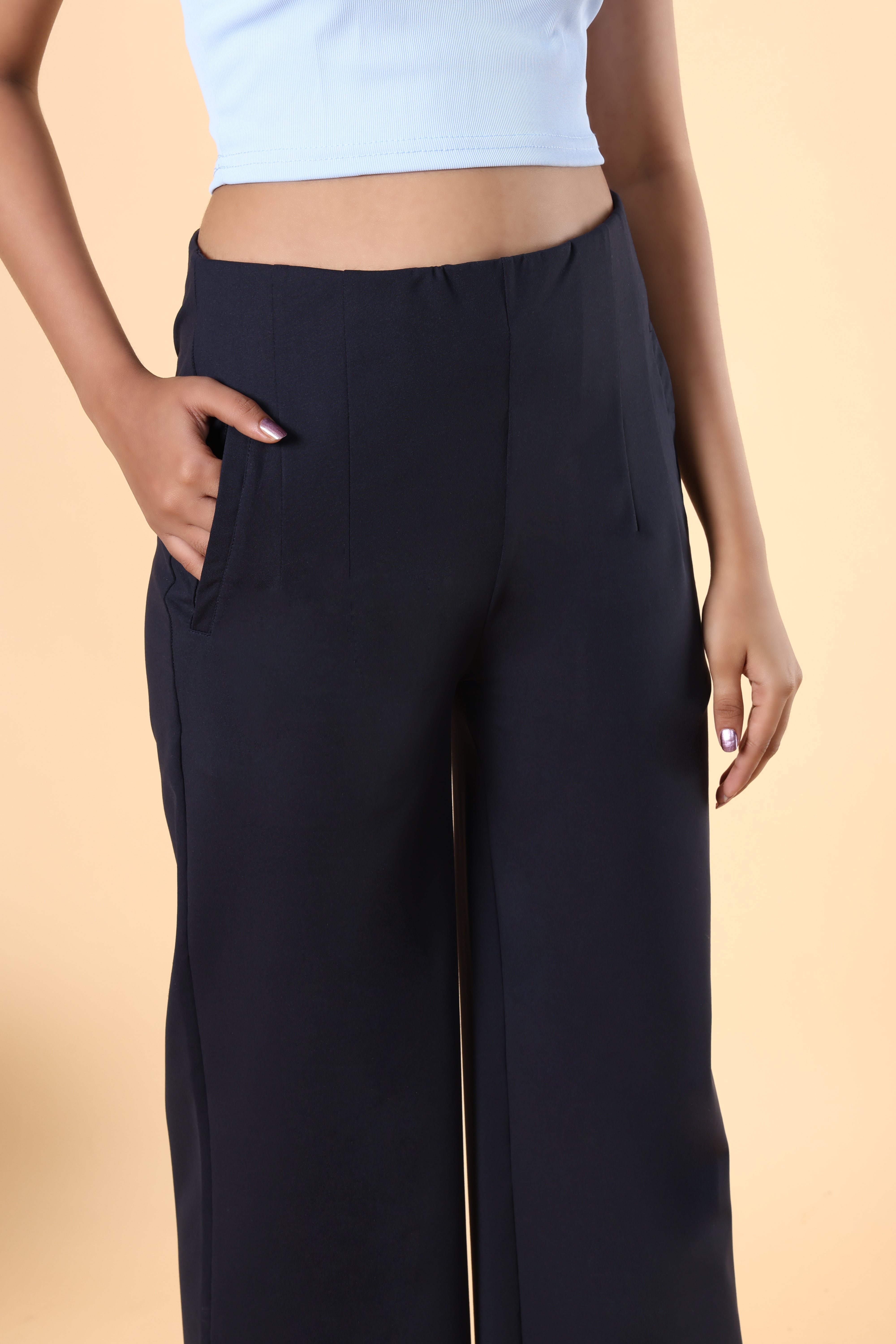 Clean Look High Rise Parallel Trouser