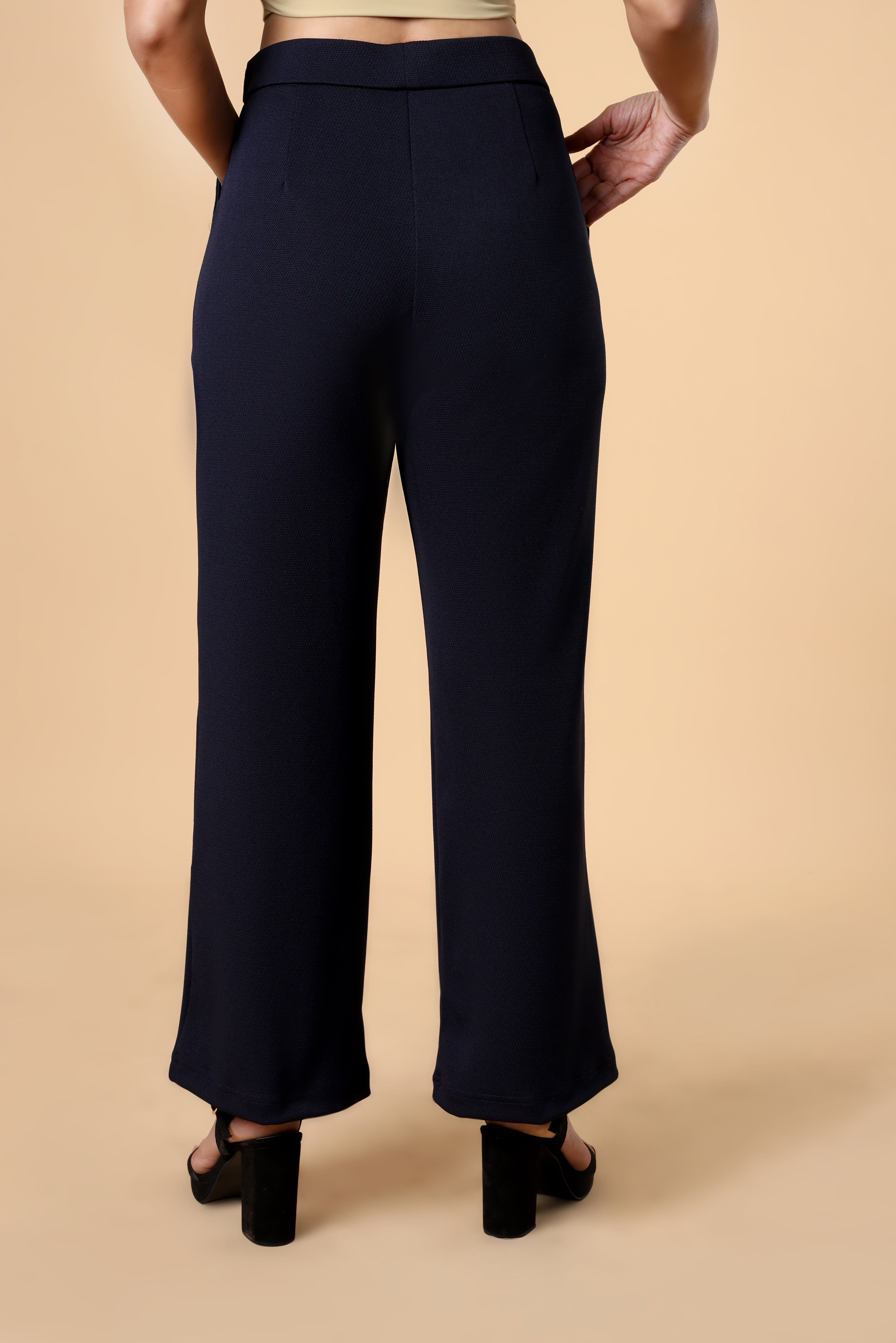 Belt Looped High Rise Parallel Trouser