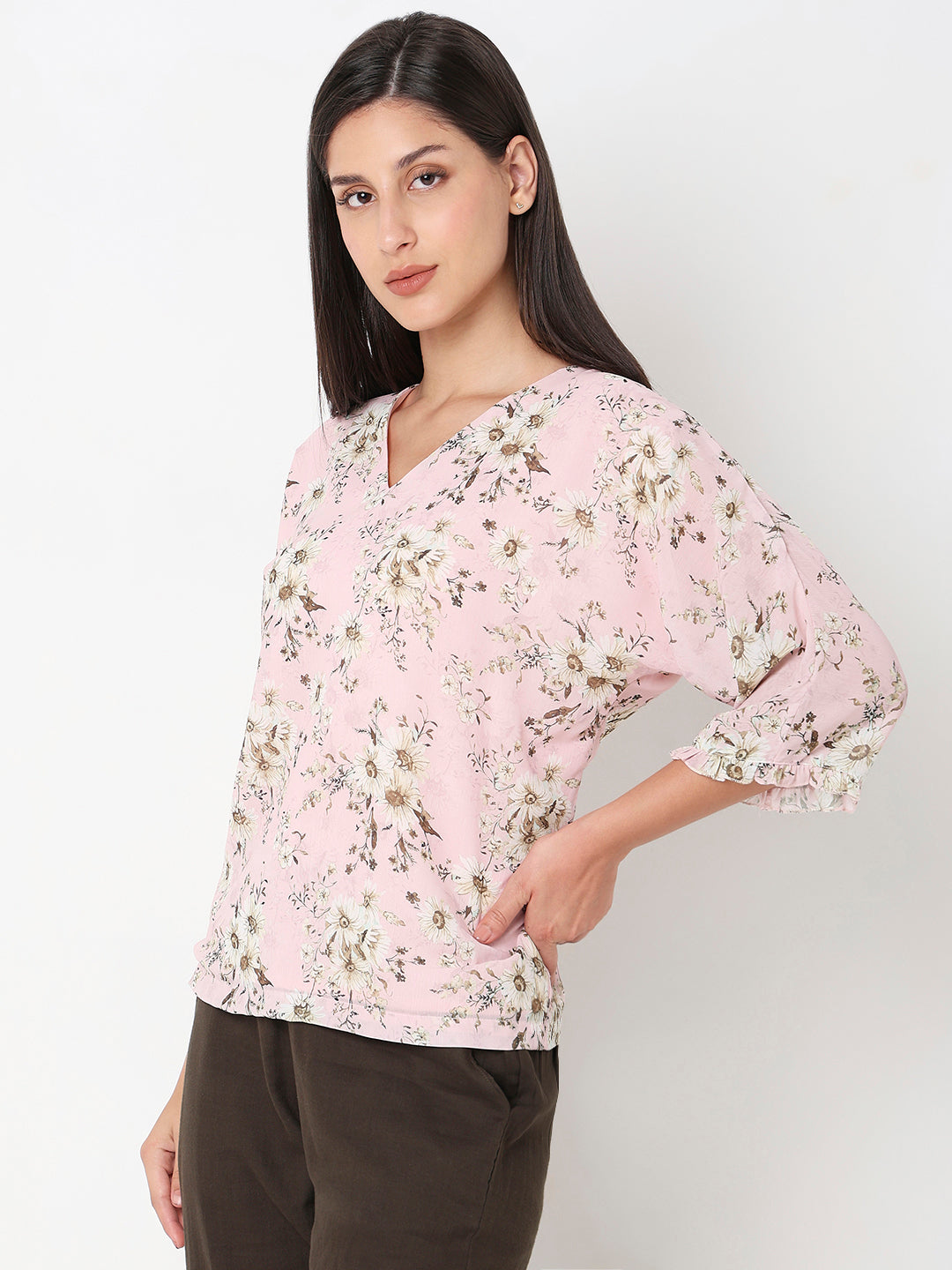 Pink Reglan Sleeve Top