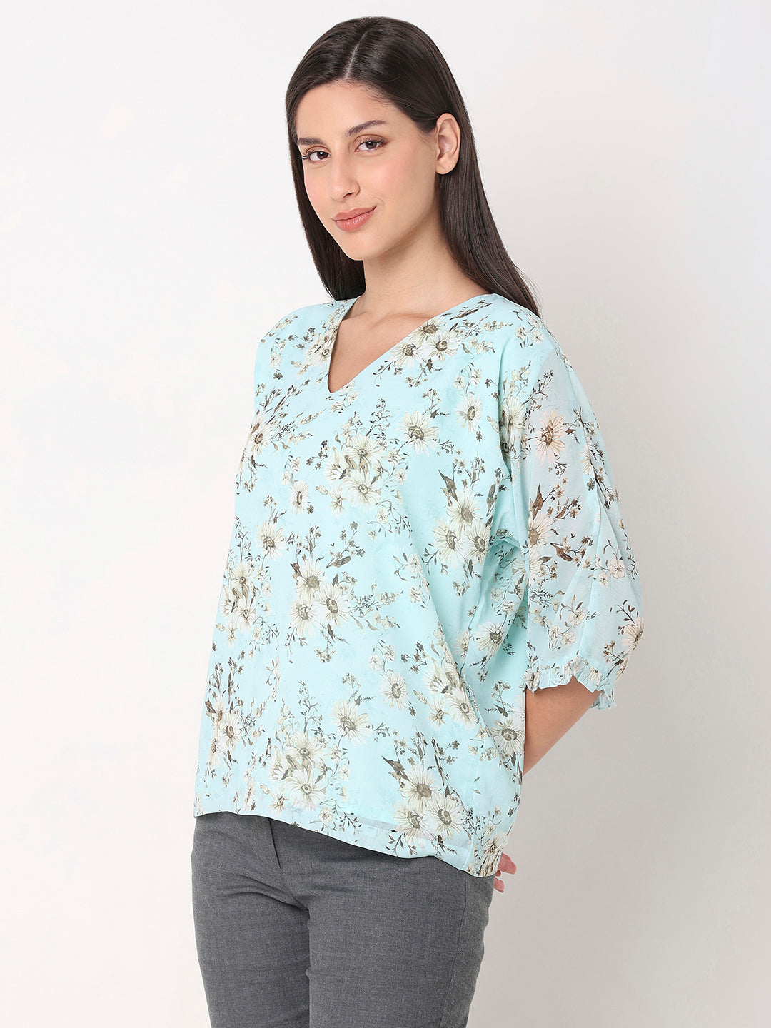 Sea Green Reglan Sleeve Top
