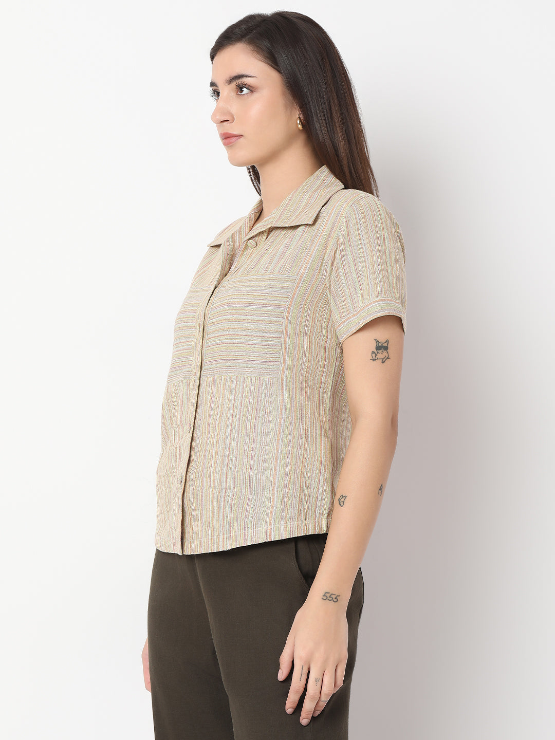 Khadi Multicolor Oversized Shirt