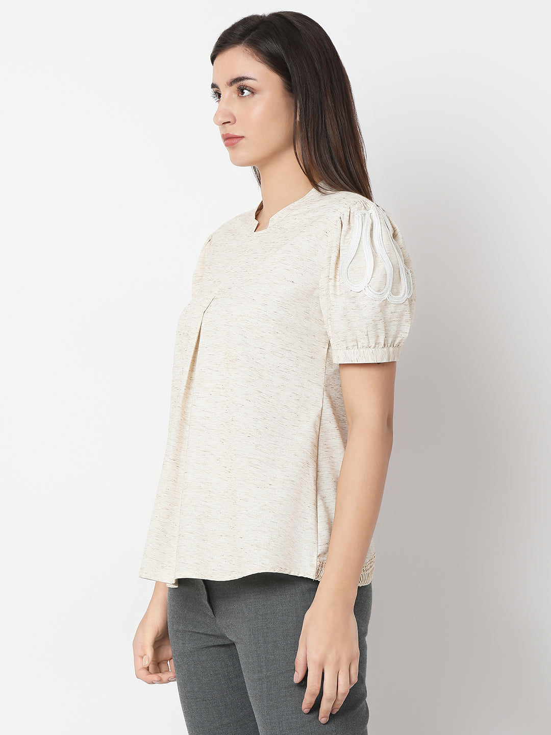 Premium Khadi Embroidered Top
