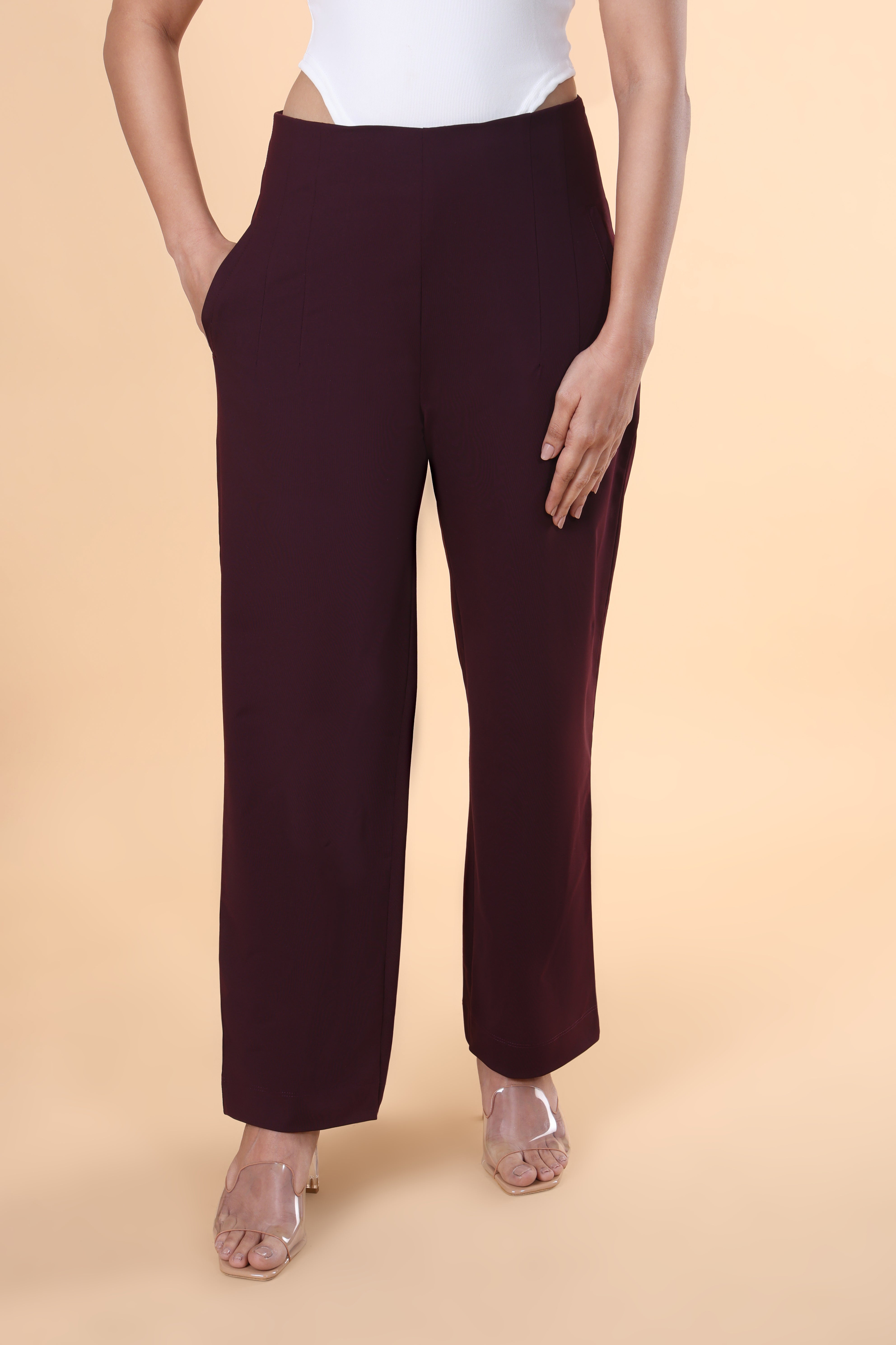 Clean Look High Rise Parallel Trouser