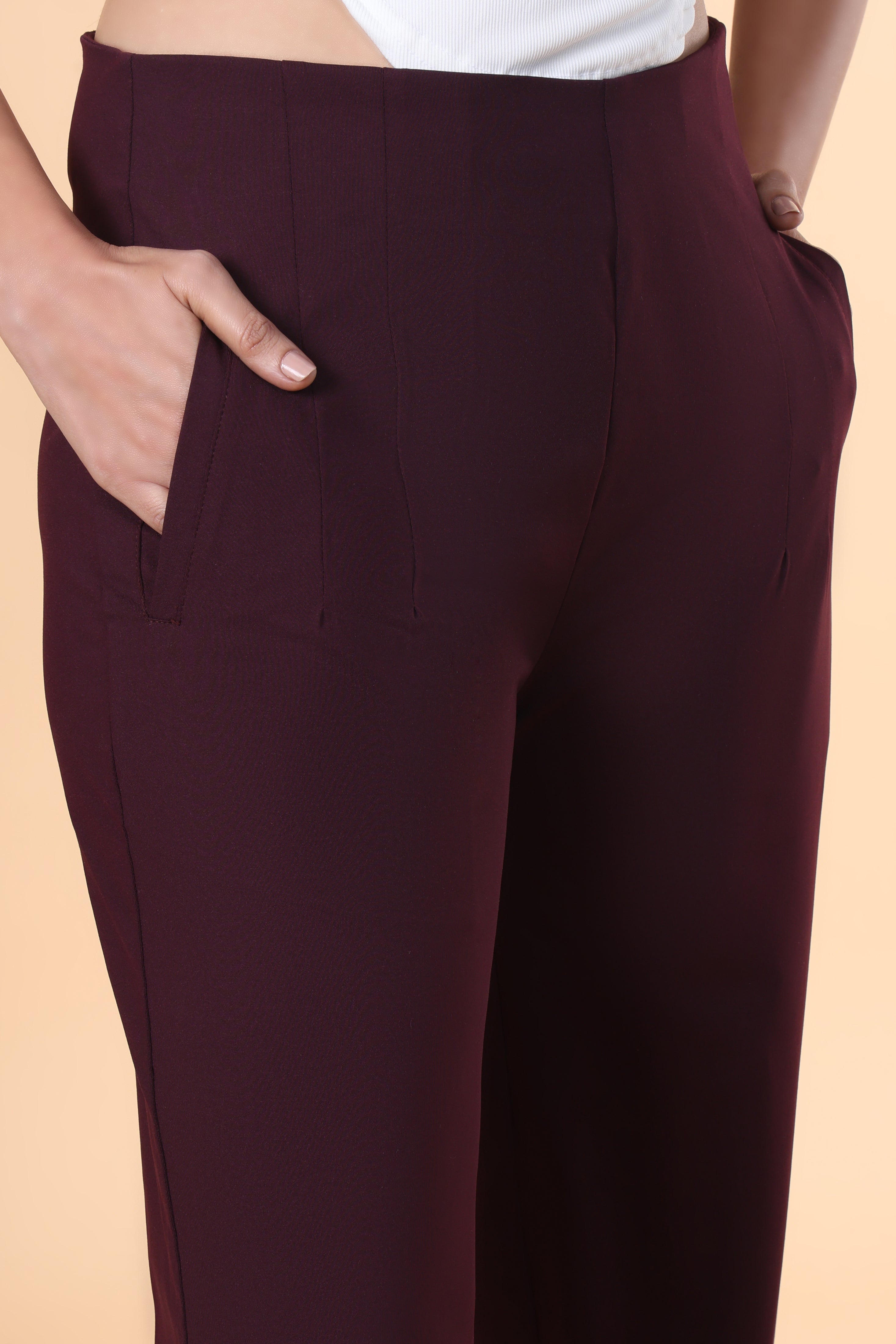 Clean Look High Rise Parallel Trouser