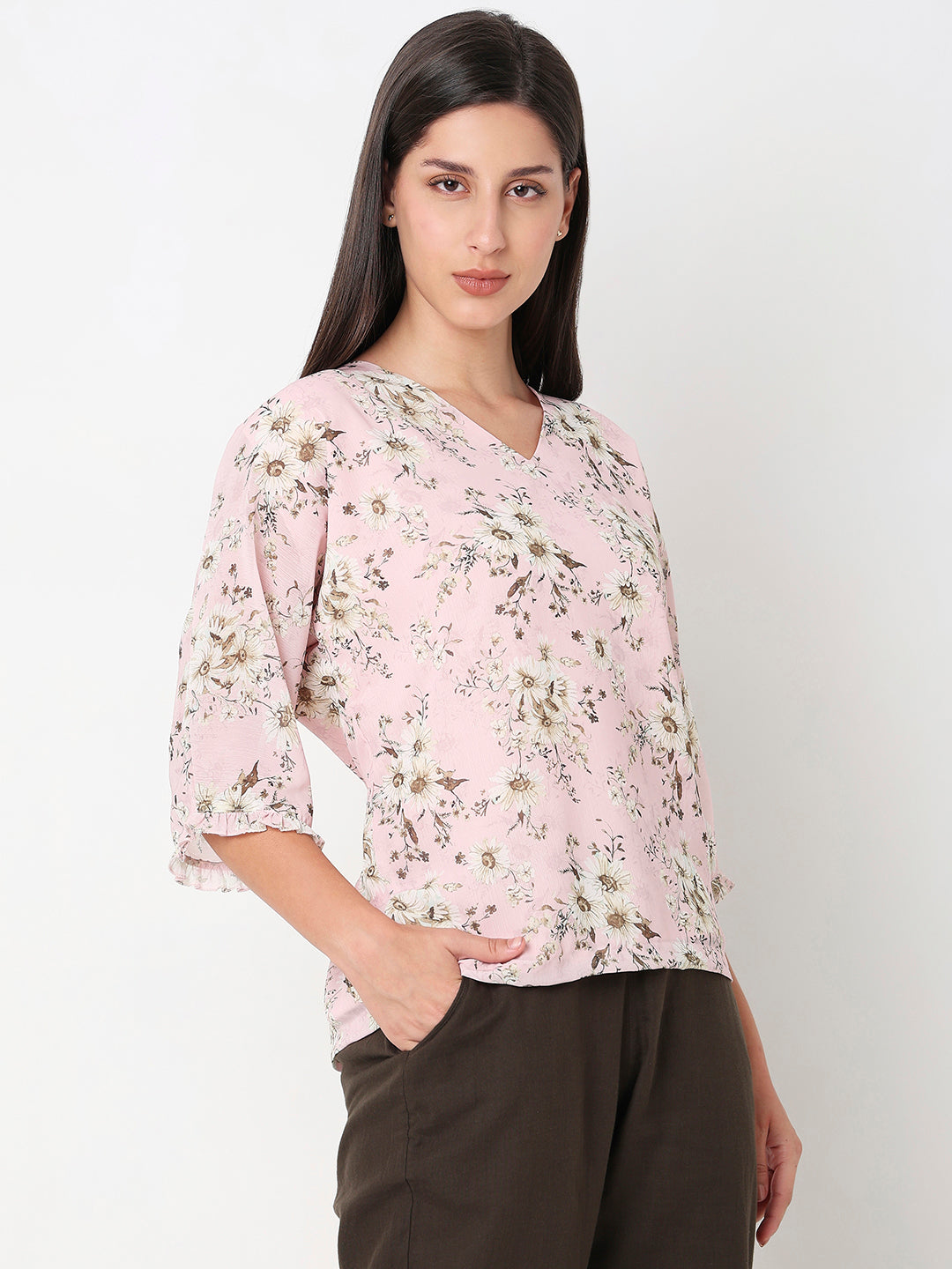 Pink Reglan Sleeve Top