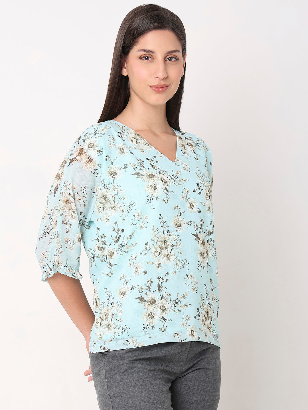 Sea Green Reglan Sleeve Top