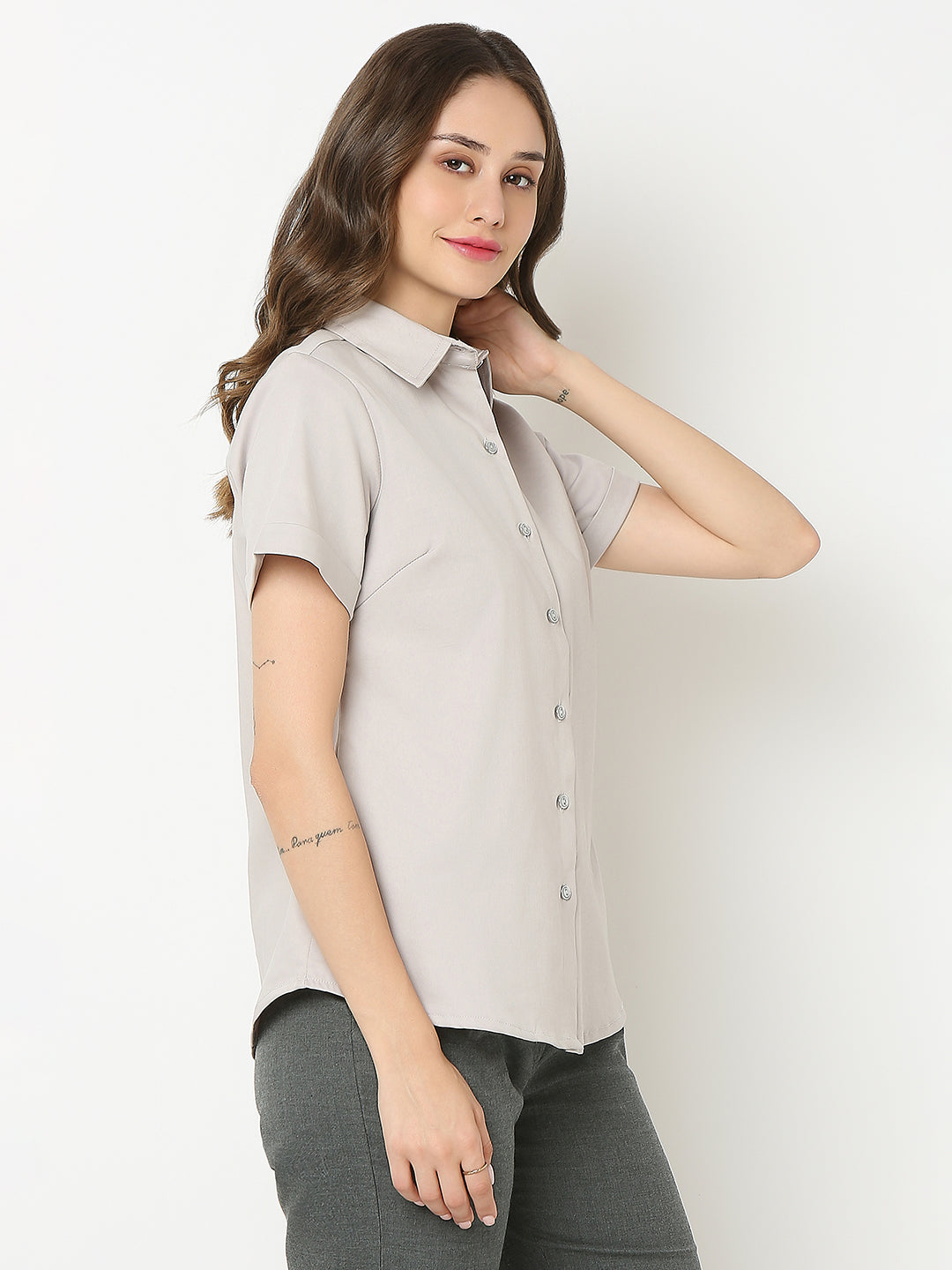 Grey Formal Comfort Shirt