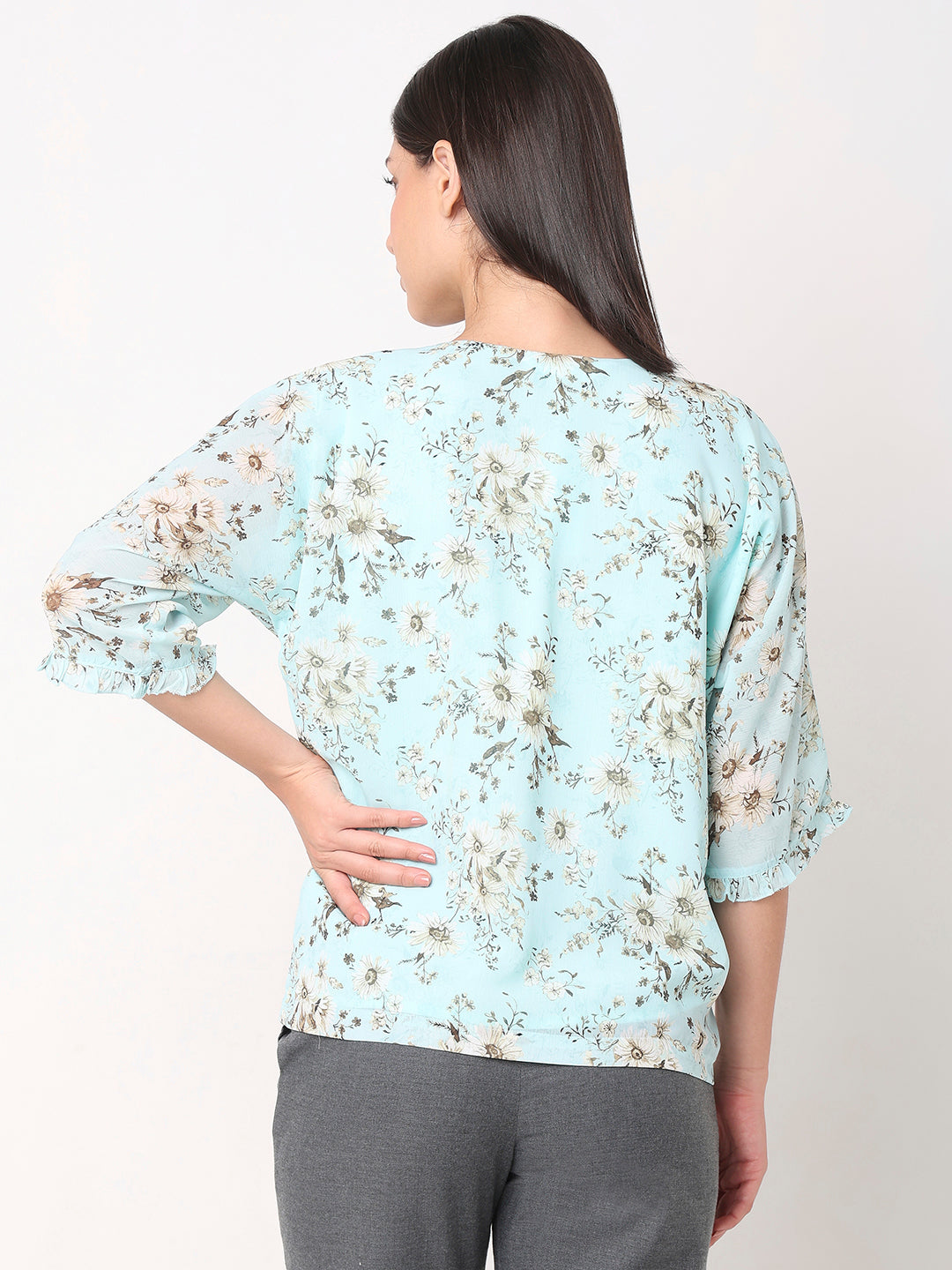 Sea Green Reglan Sleeve Top