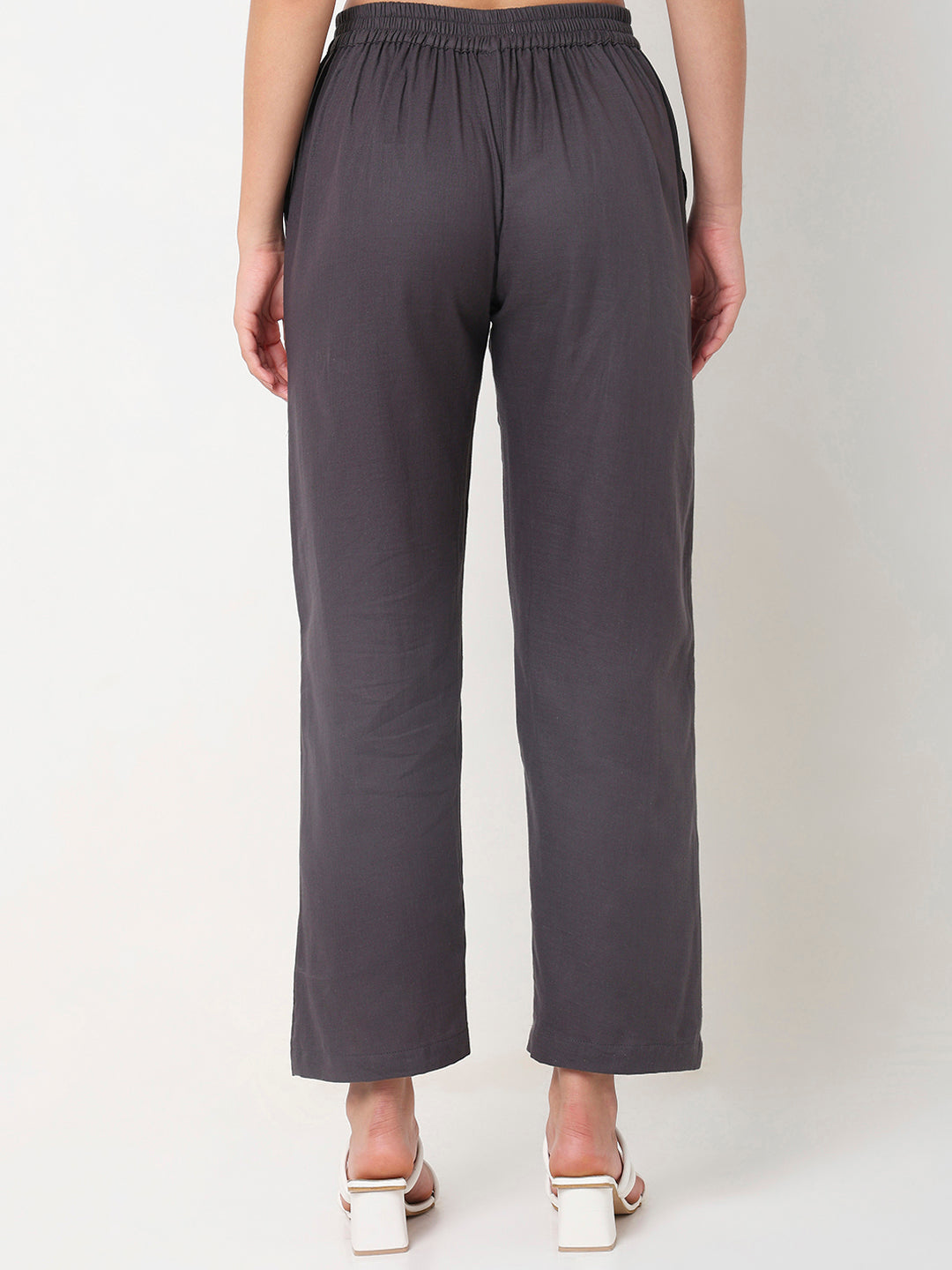 Solid Grey comfort Trouser