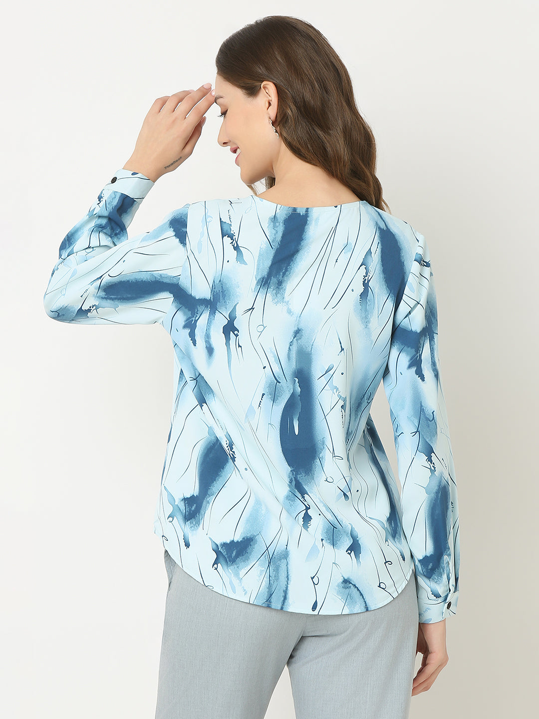 Abstract Print Relaxed Shirt