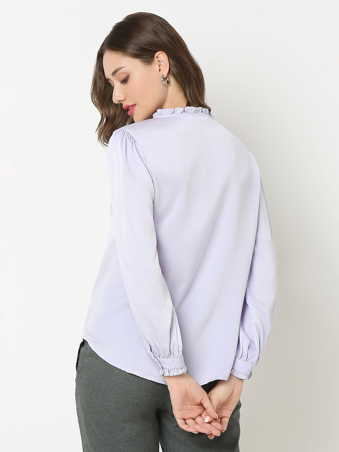 Elegant Lavender Detailed Shirt
