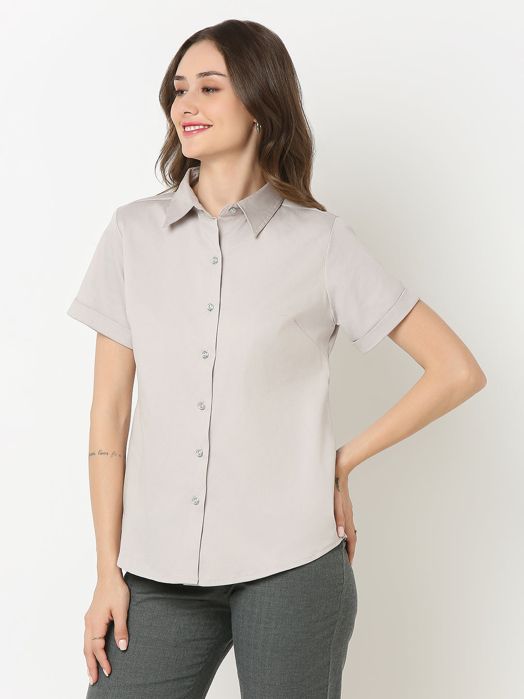 Grey Formal Comfort Shirt