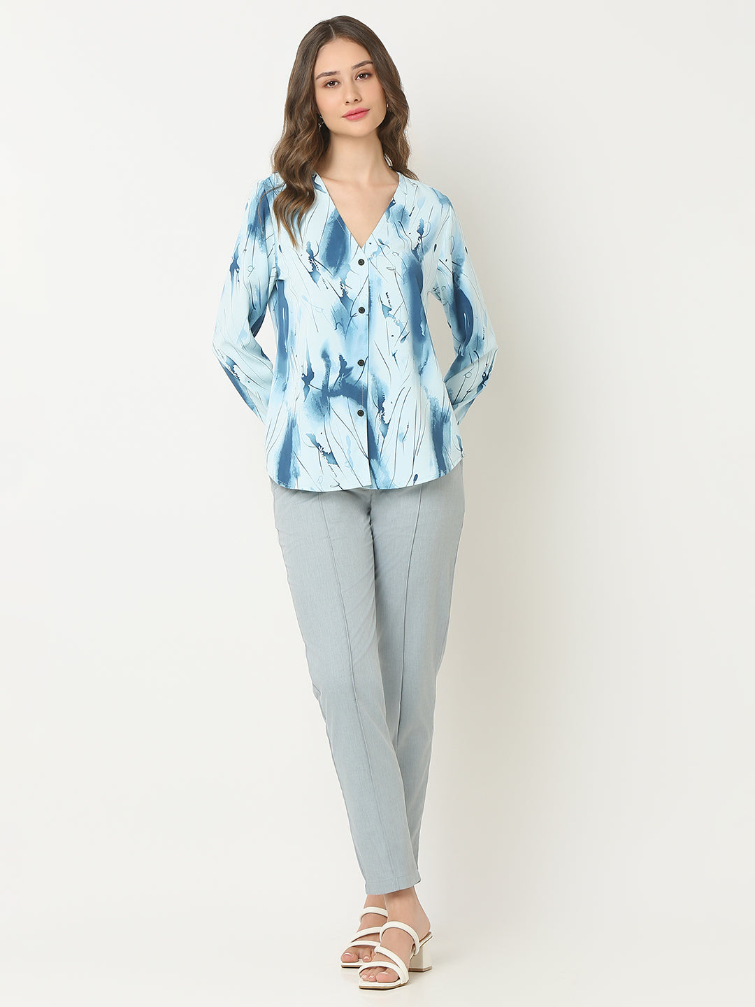 Abstract Print Relaxed Shirt