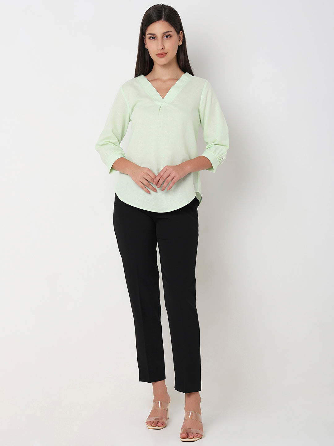 Pista linen V-Neck Top