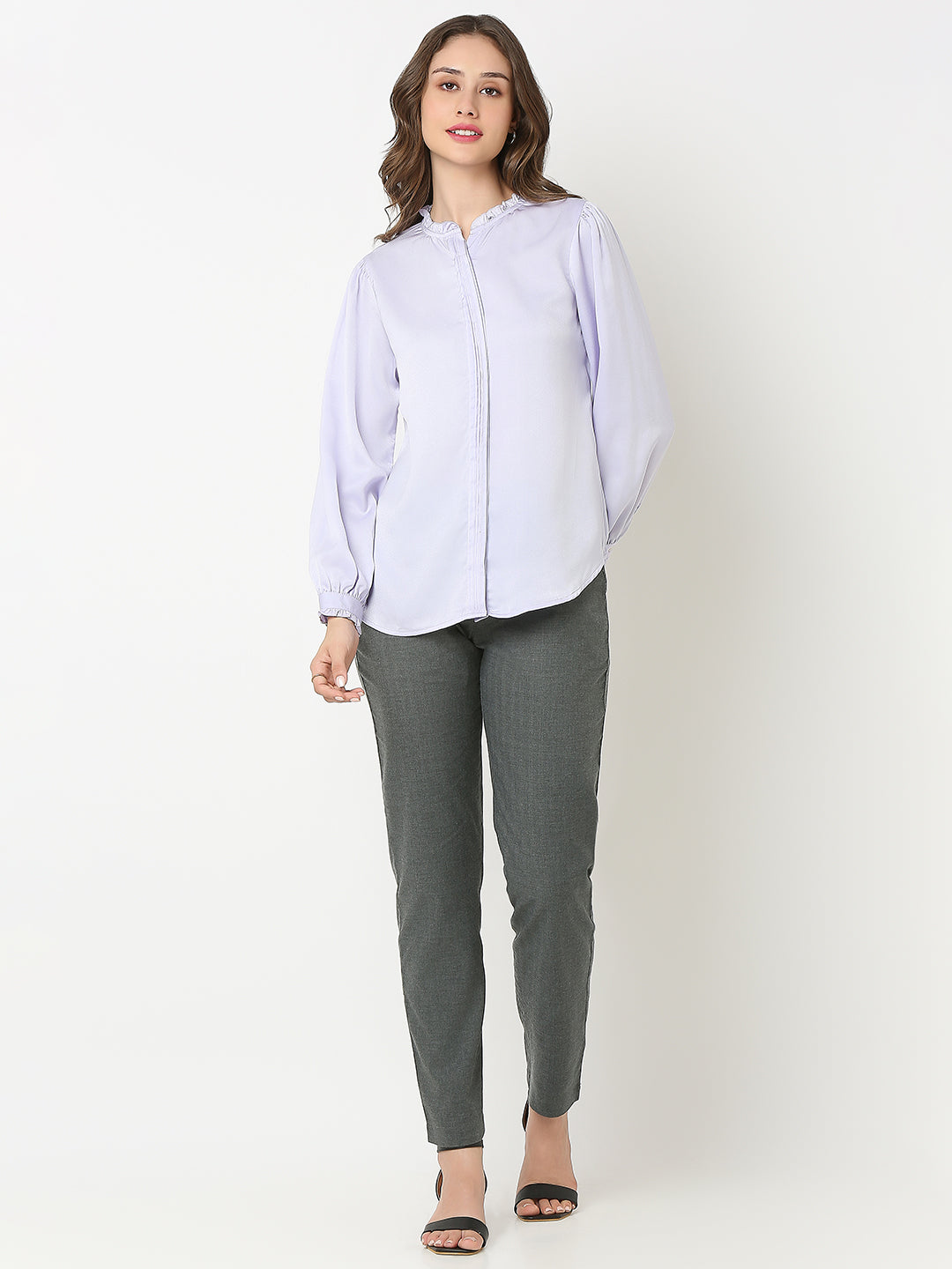 Elegant Lavender Detailed Shirt
