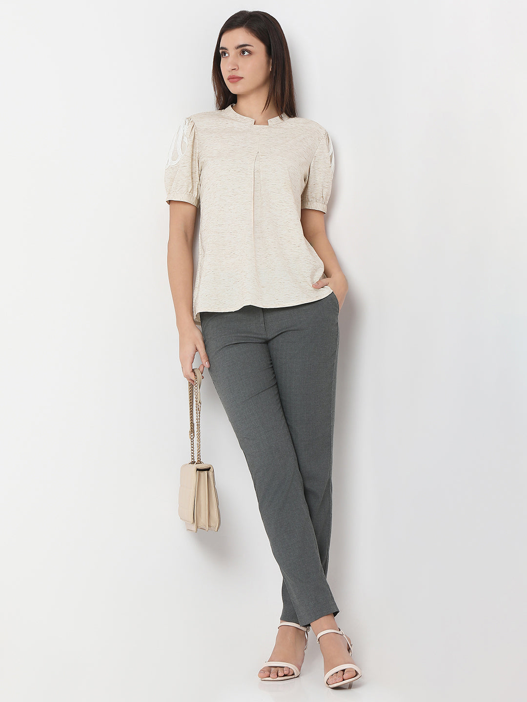 Premium Khadi Embroidered Top