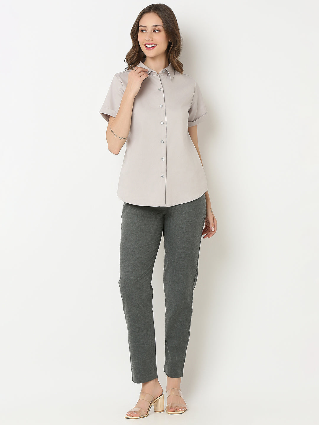 Grey Formal Comfort Shirt