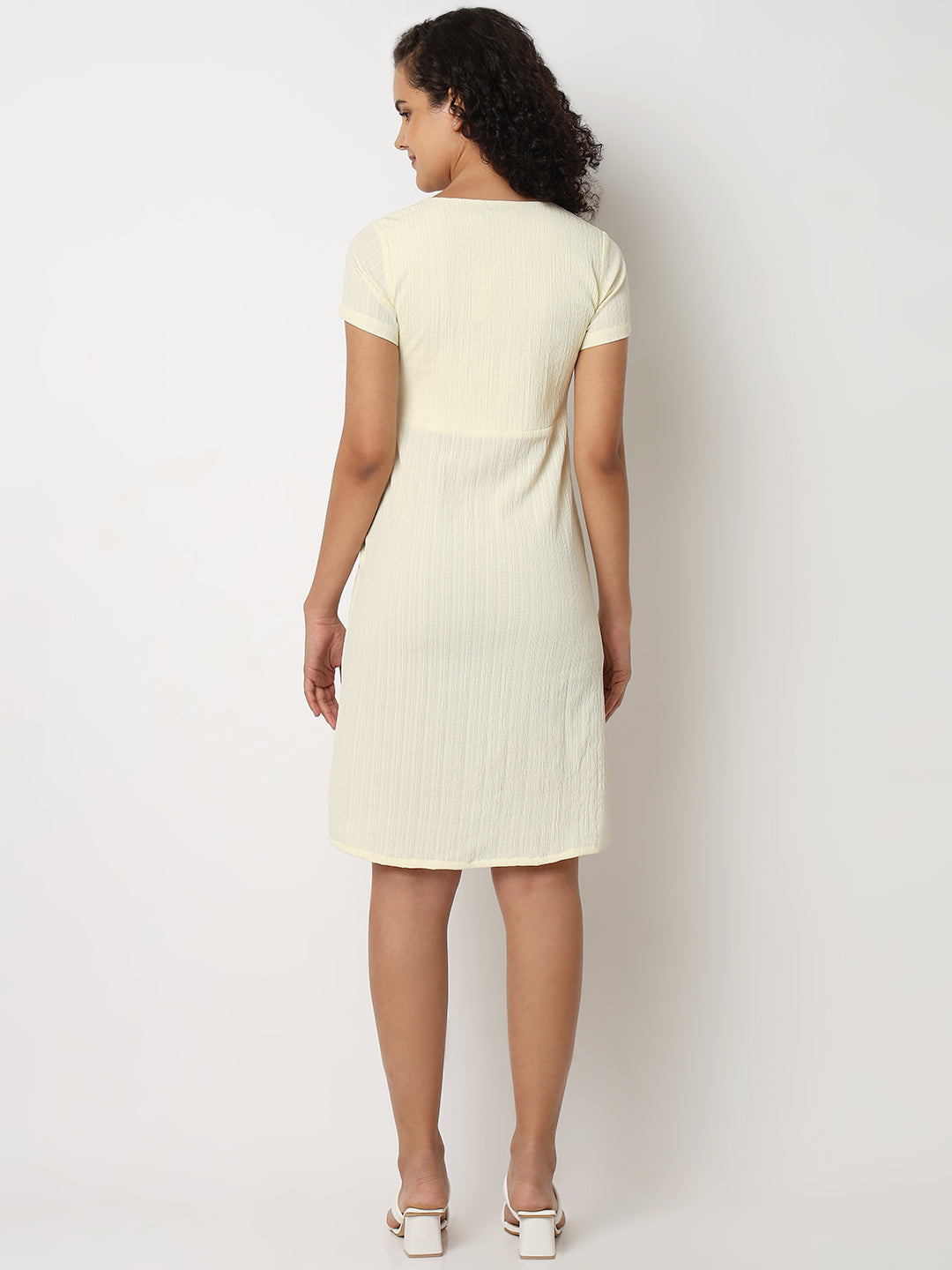Lemon Side Tie-Up Dress