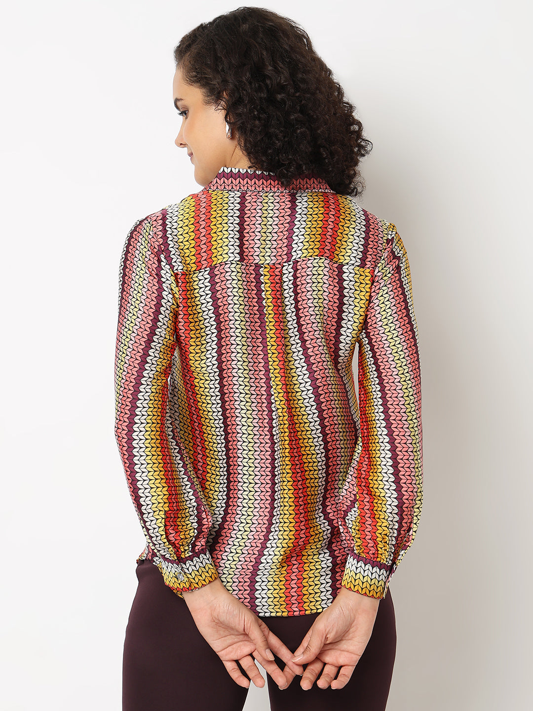 Red Satin Stripe Shirt