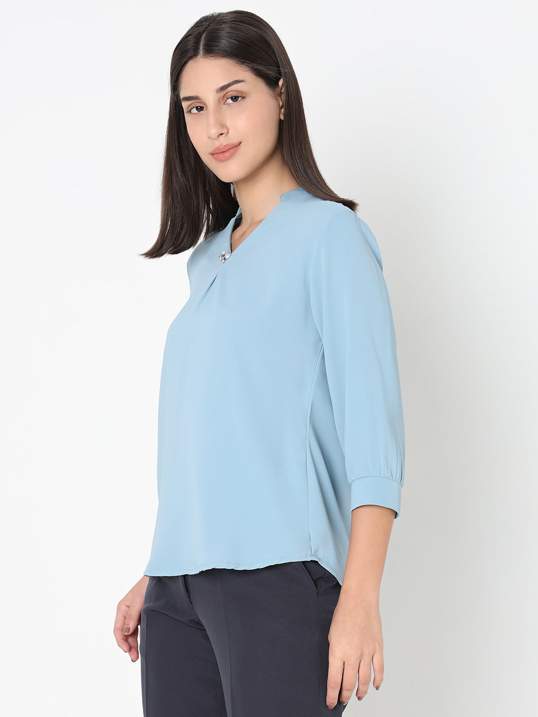 Solid Sea Green Regular Top