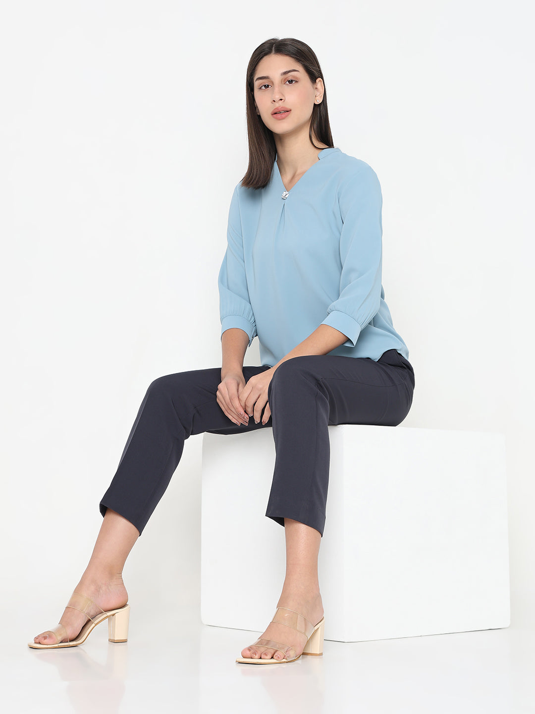 Solid Sea Green Regular Top