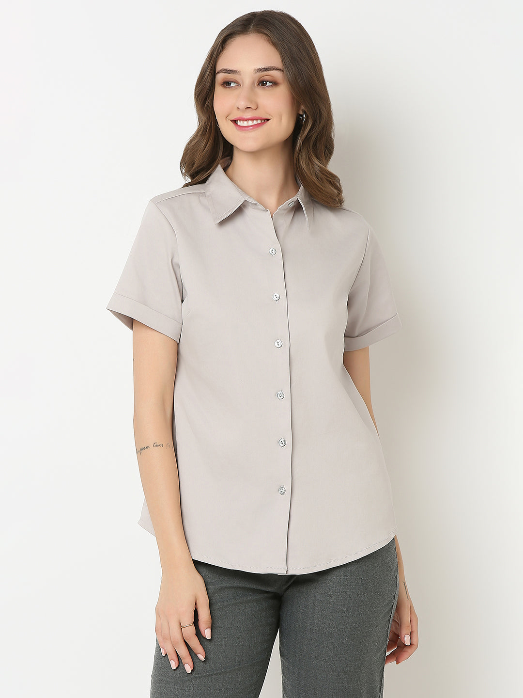 Grey Formal Comfort Shirt