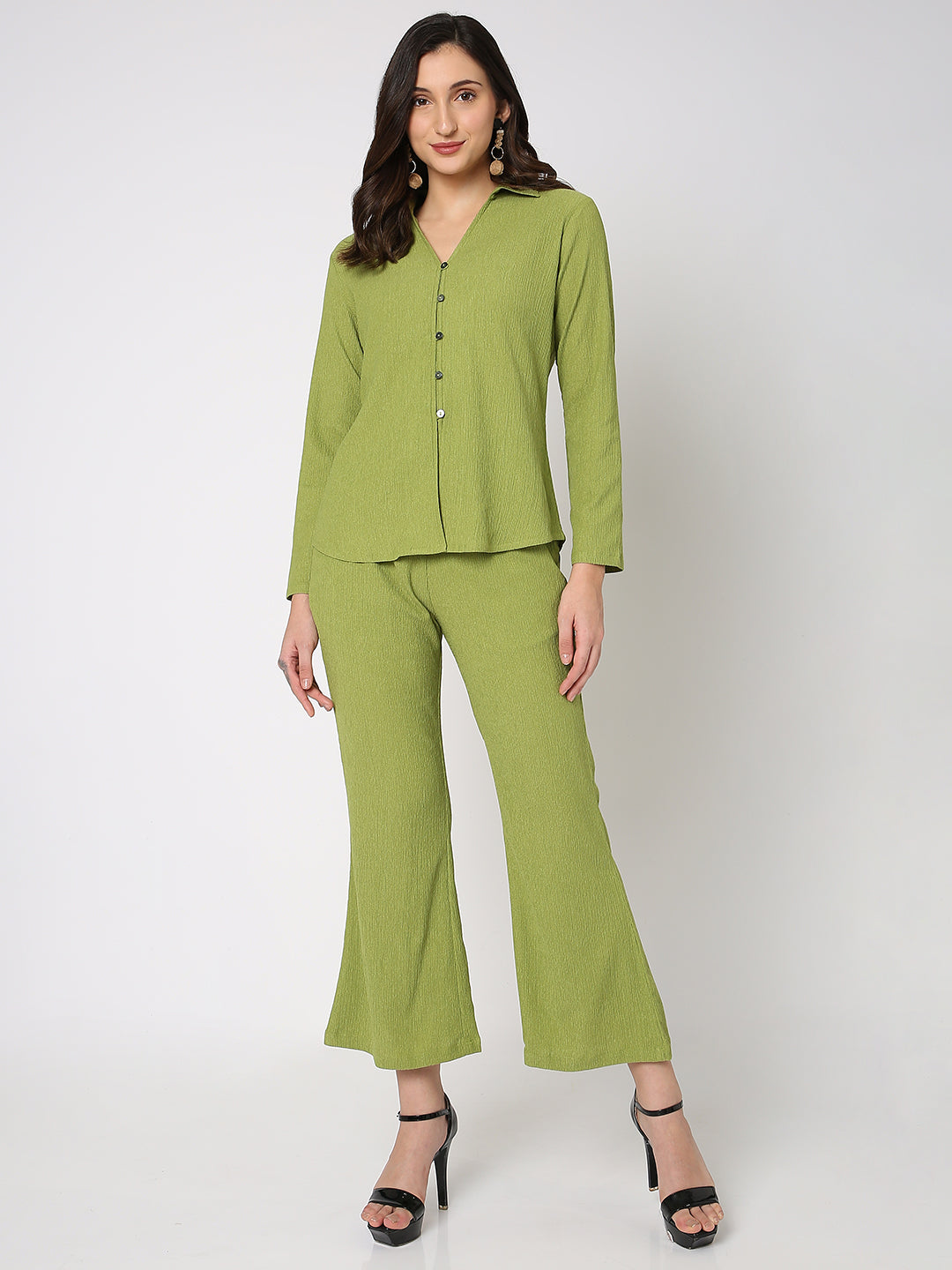 Olive Solid Co-Ord Set