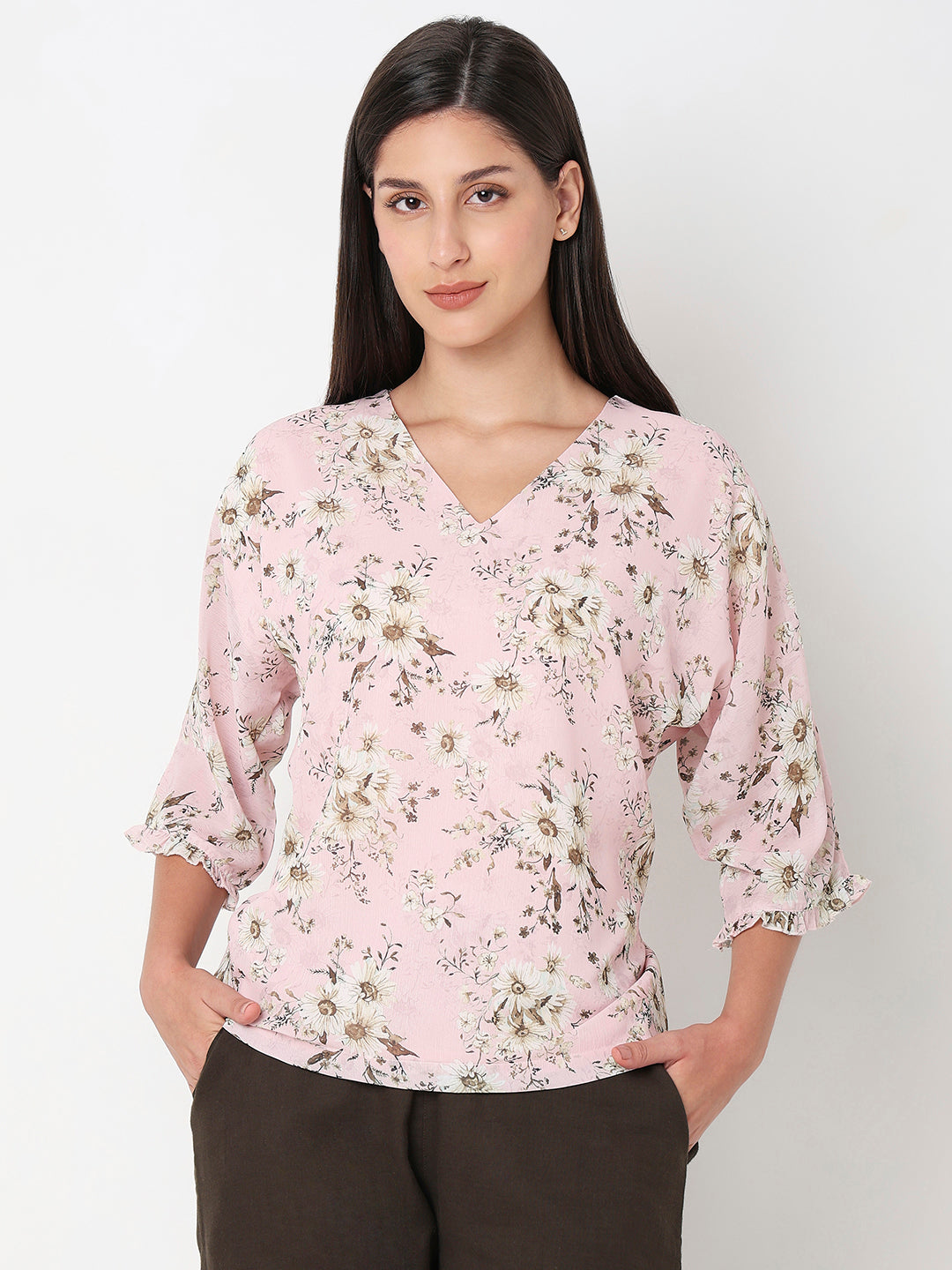Pink Reglan Sleeve Top
