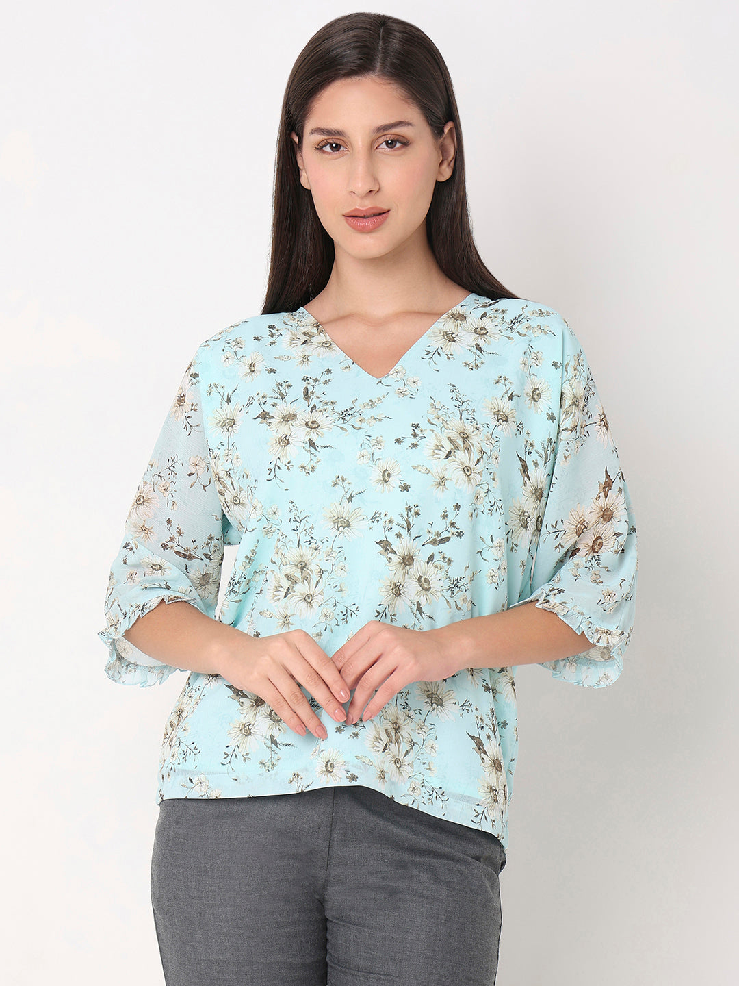Sea Green Reglan Sleeve Top