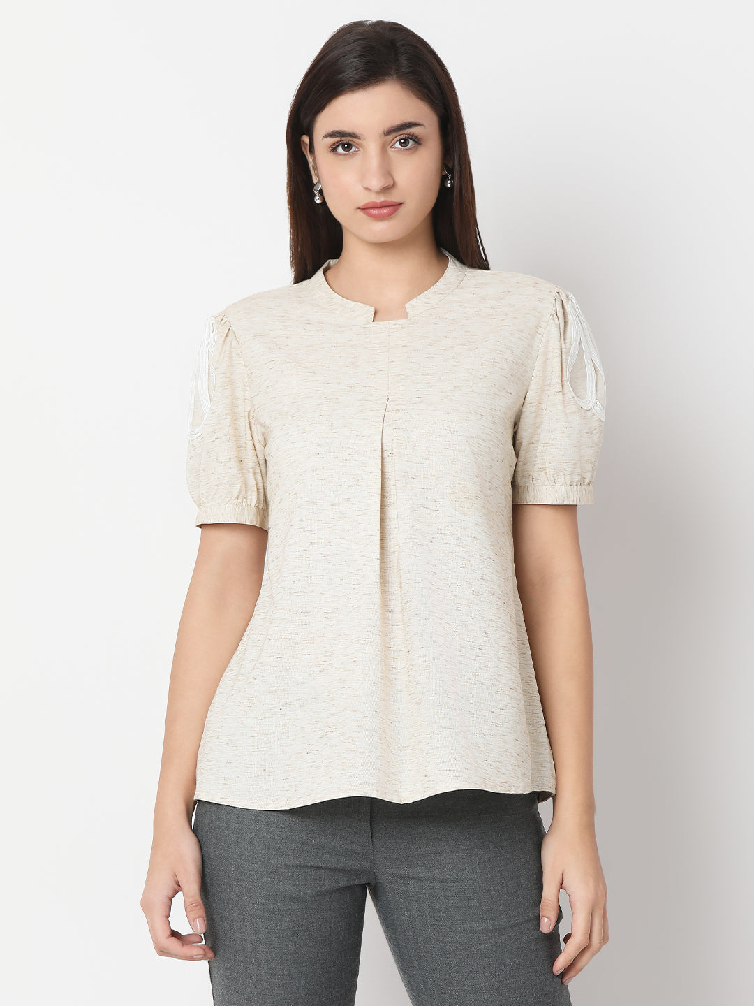 Premium Khadi Embroidered Top