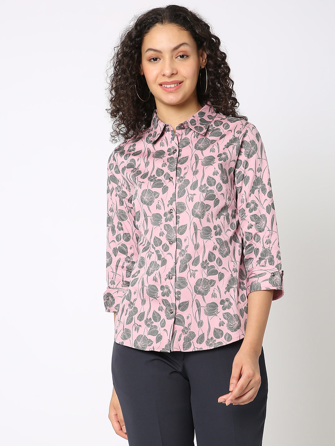 Floral Pink Comfort Shirt