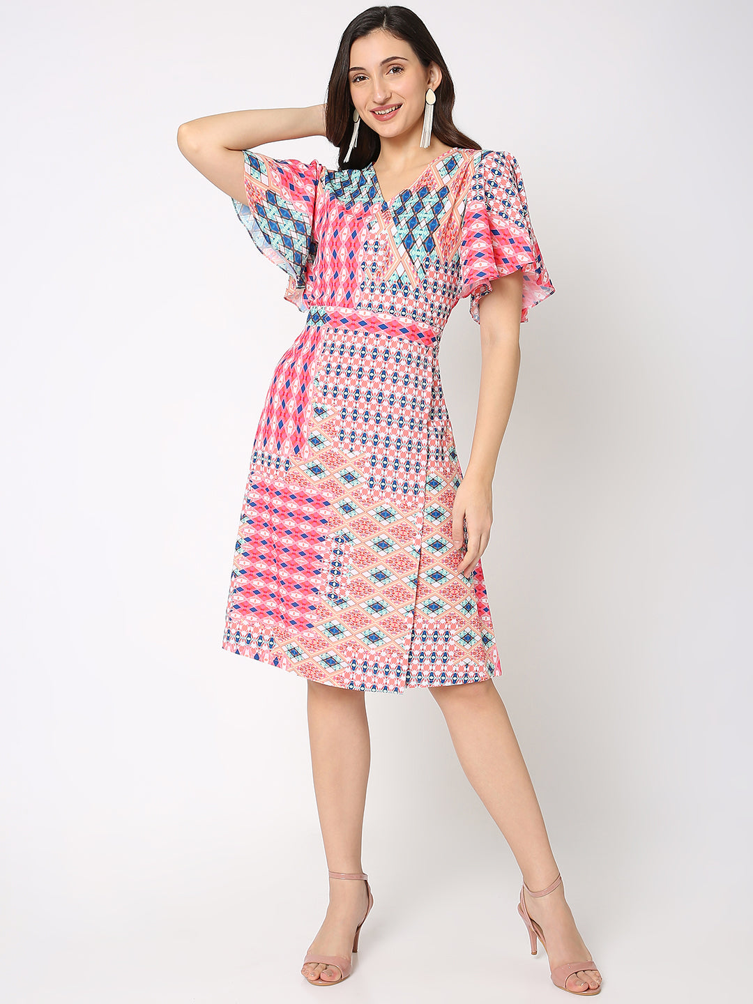 Pink Printed Dress