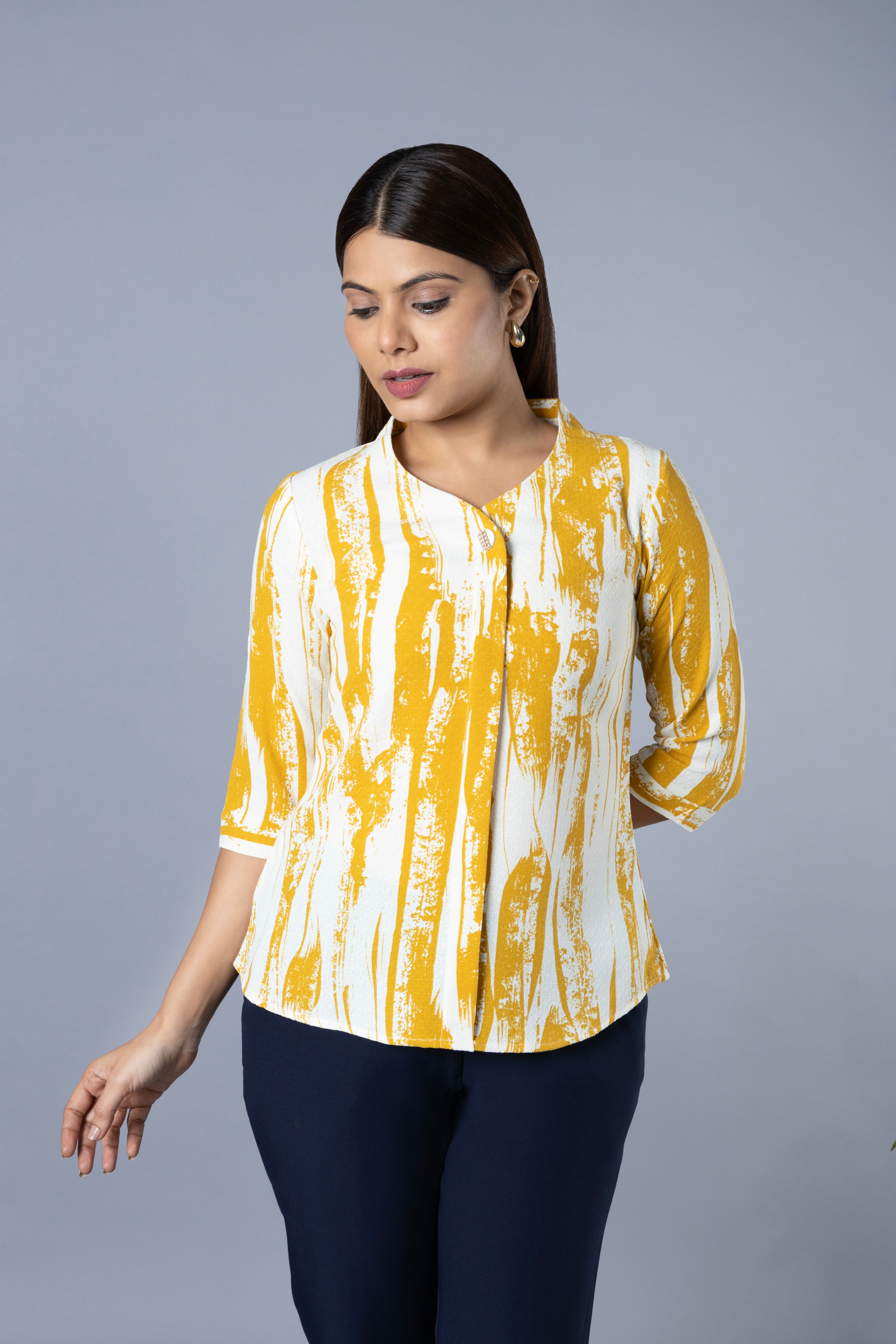 Elegant V Neck Women Top