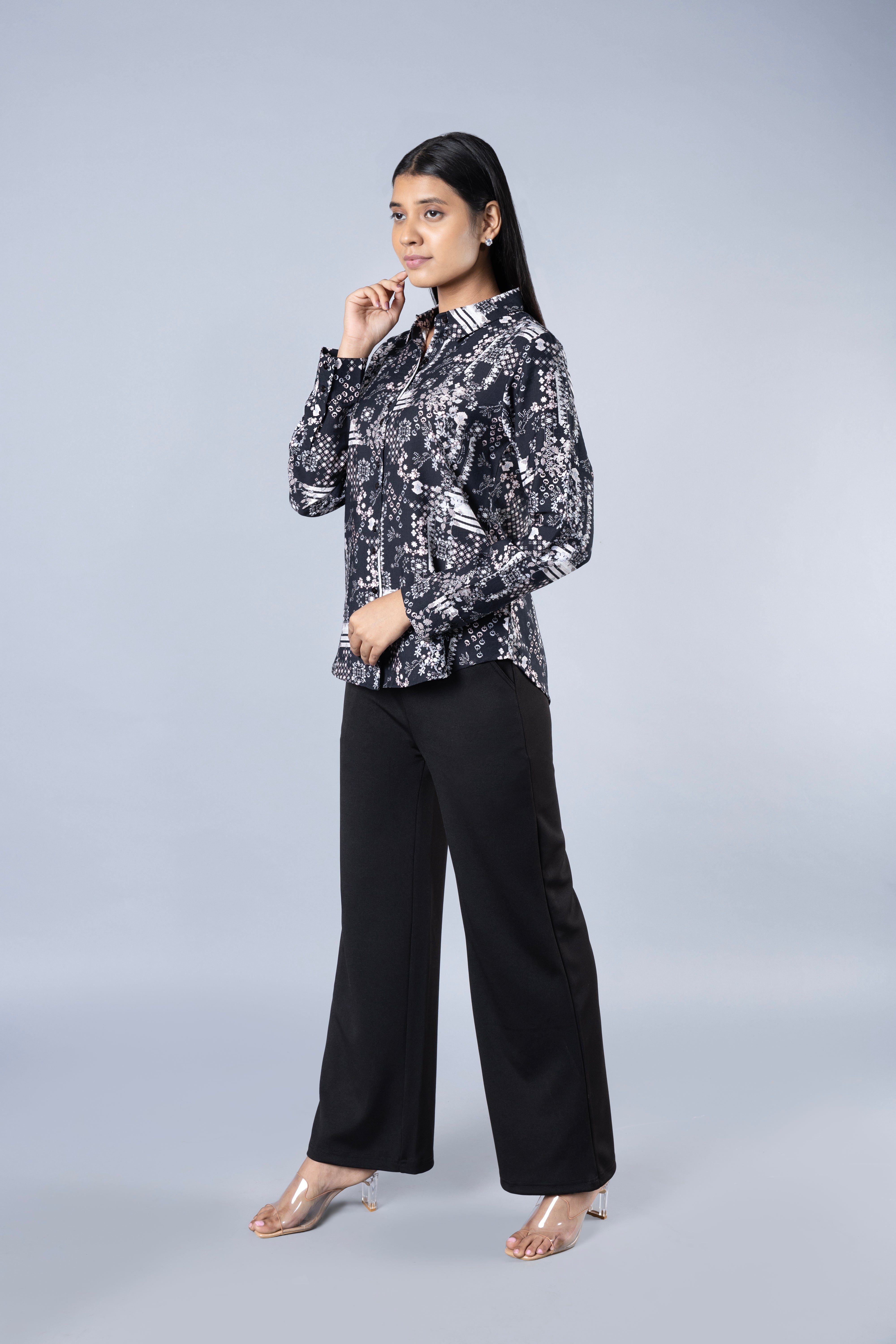 Women Black Full Sleeve Shirt