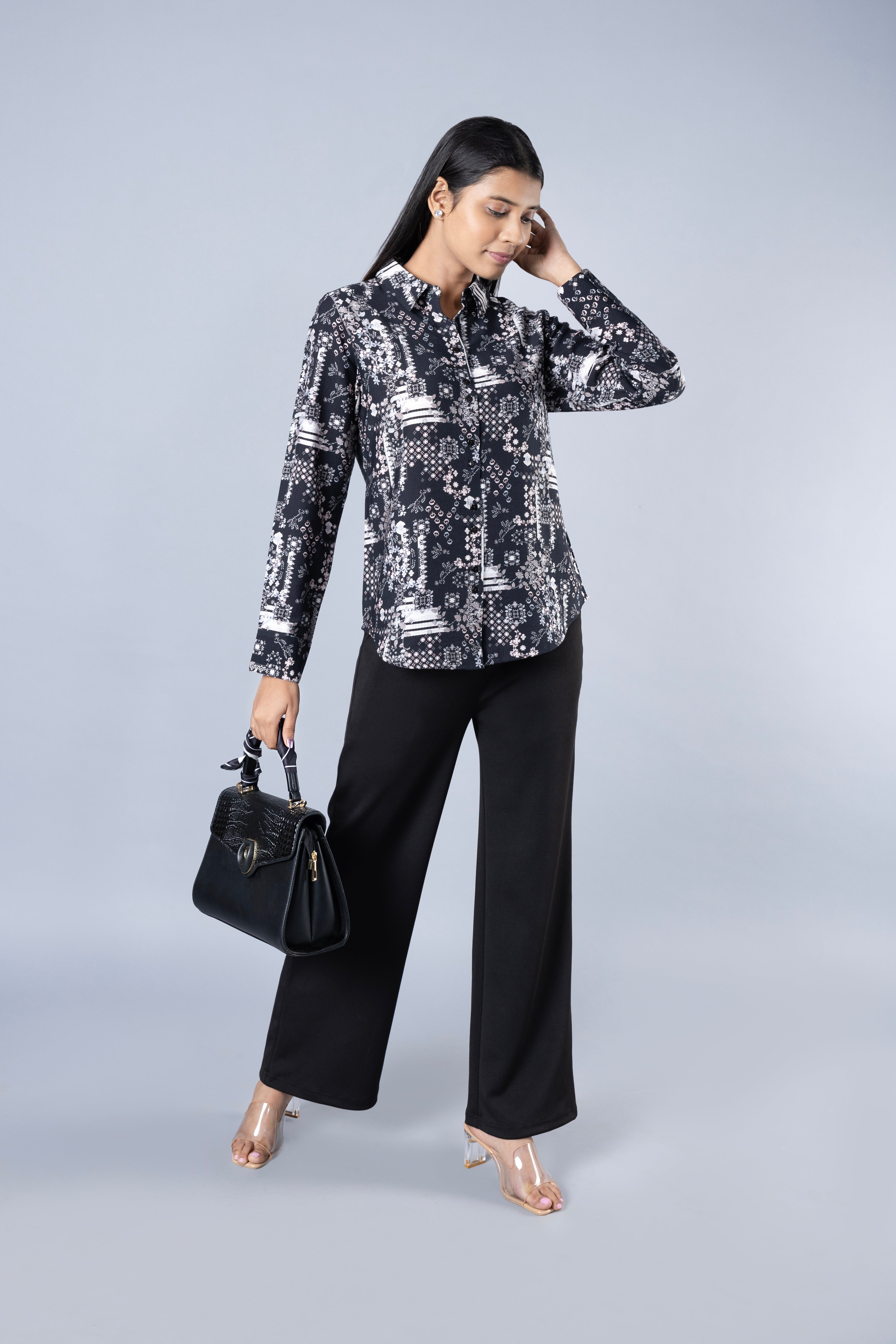 Women Black Full Sleeve Shirt
