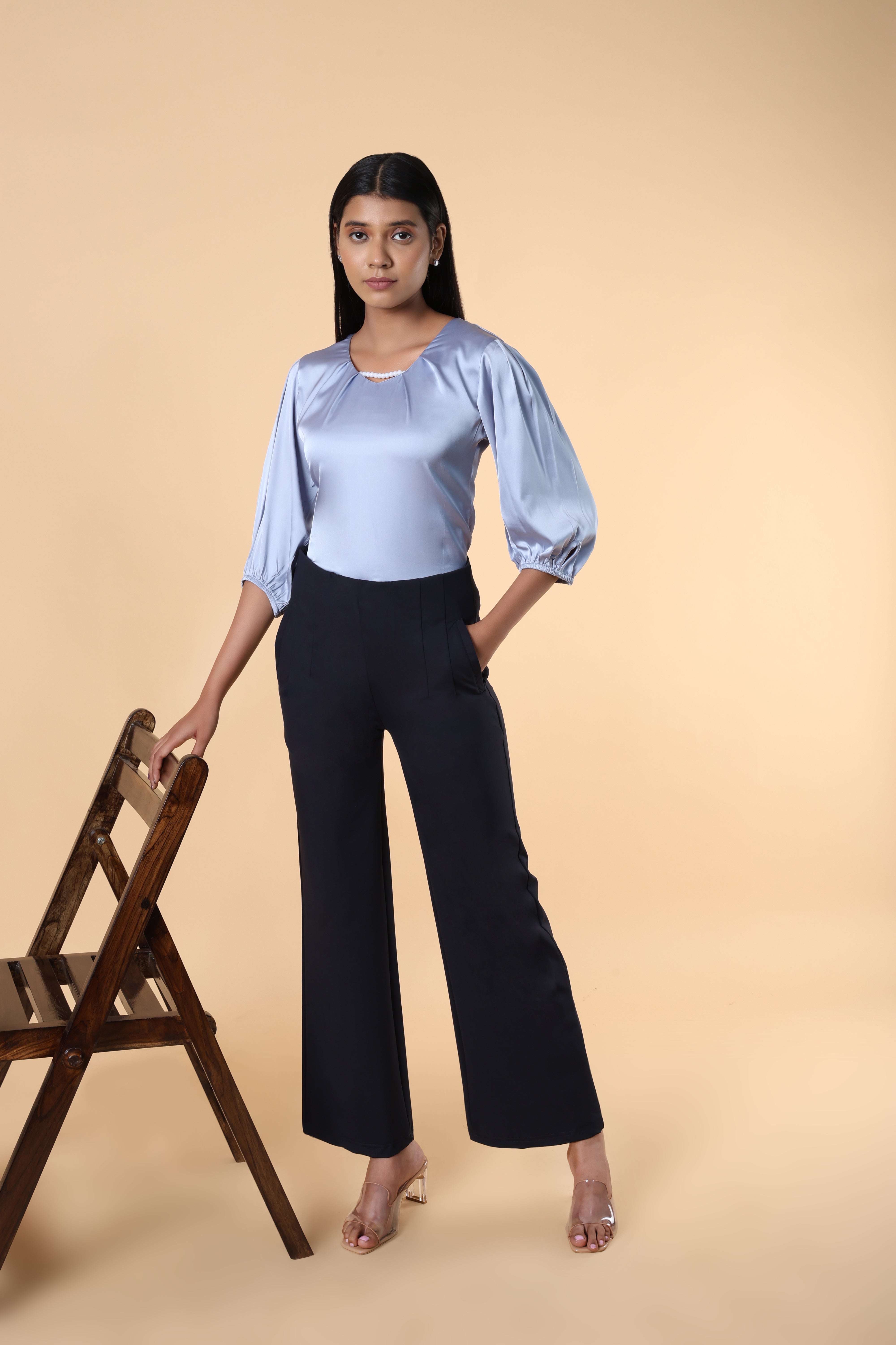 Clean Look High Rise Parallel Trouser