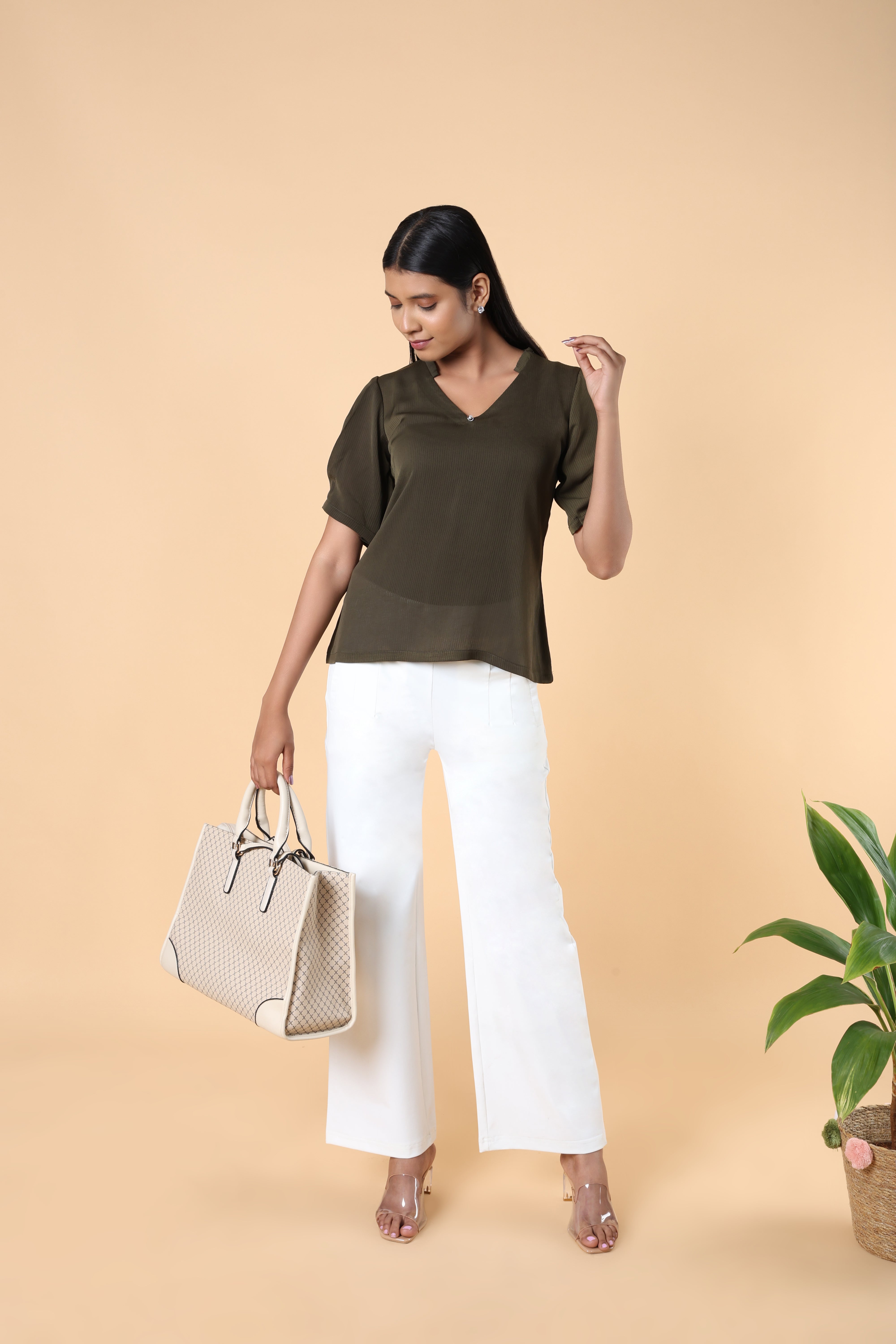 Clean Look High Rise Parallel Trouser