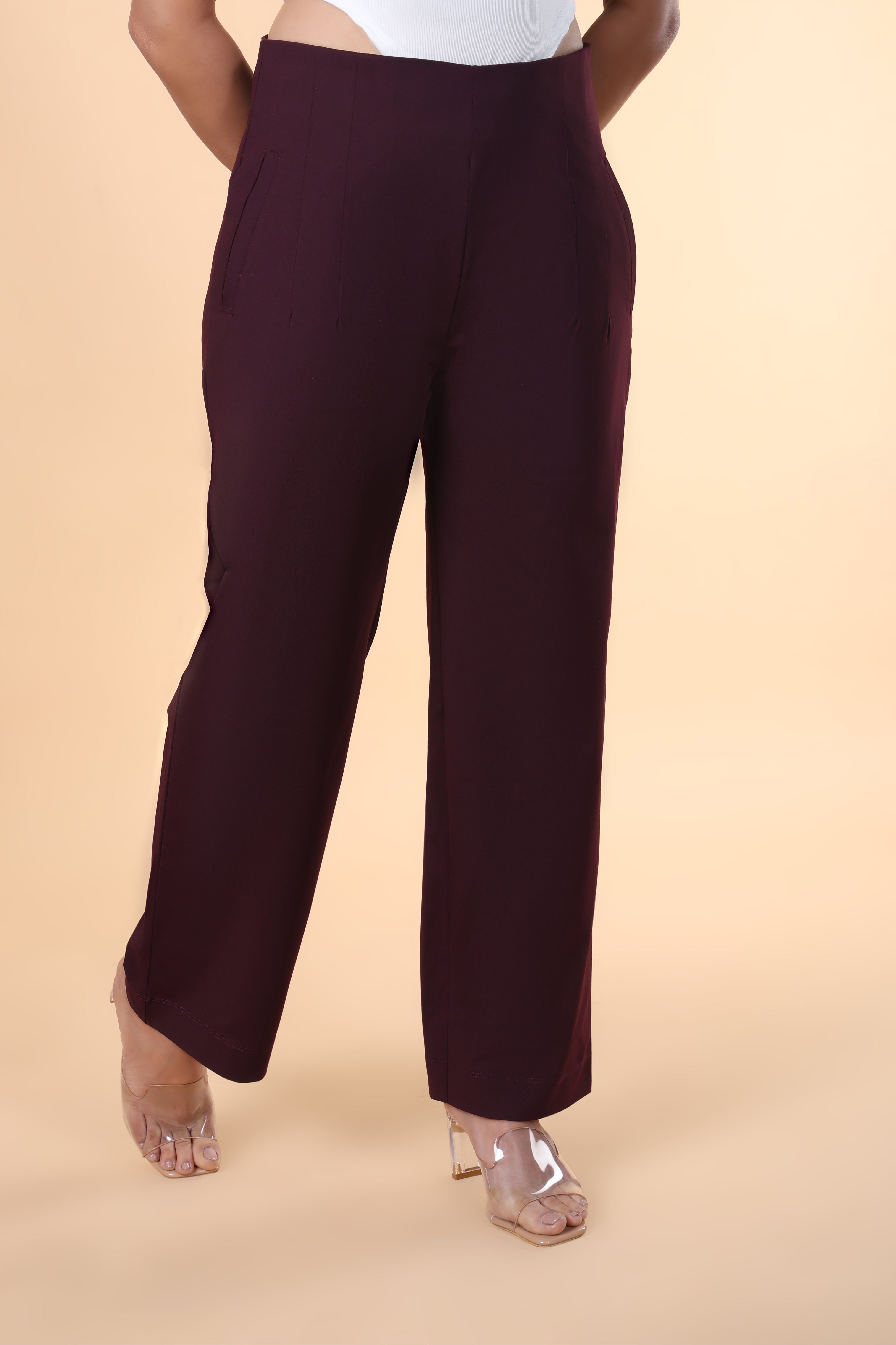 Clean Look High Rise Parallel Trouser